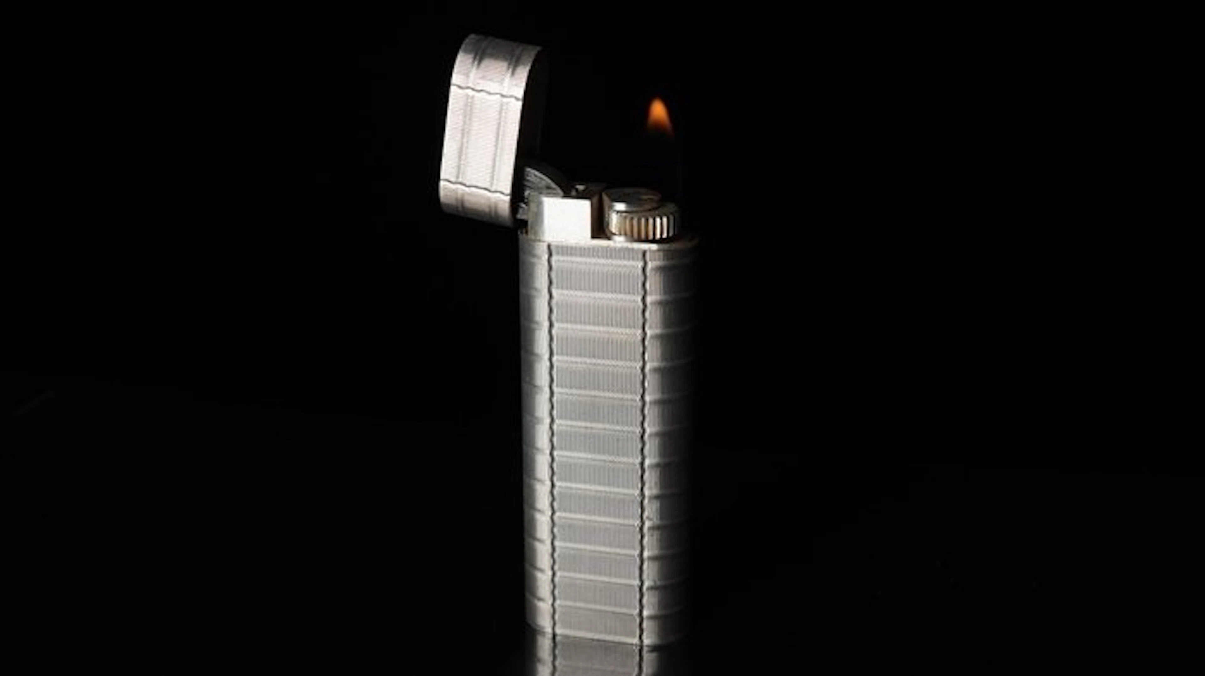 Cartier - Oval Pattern Vintage gas Lighter - Lighter - Silver plated
