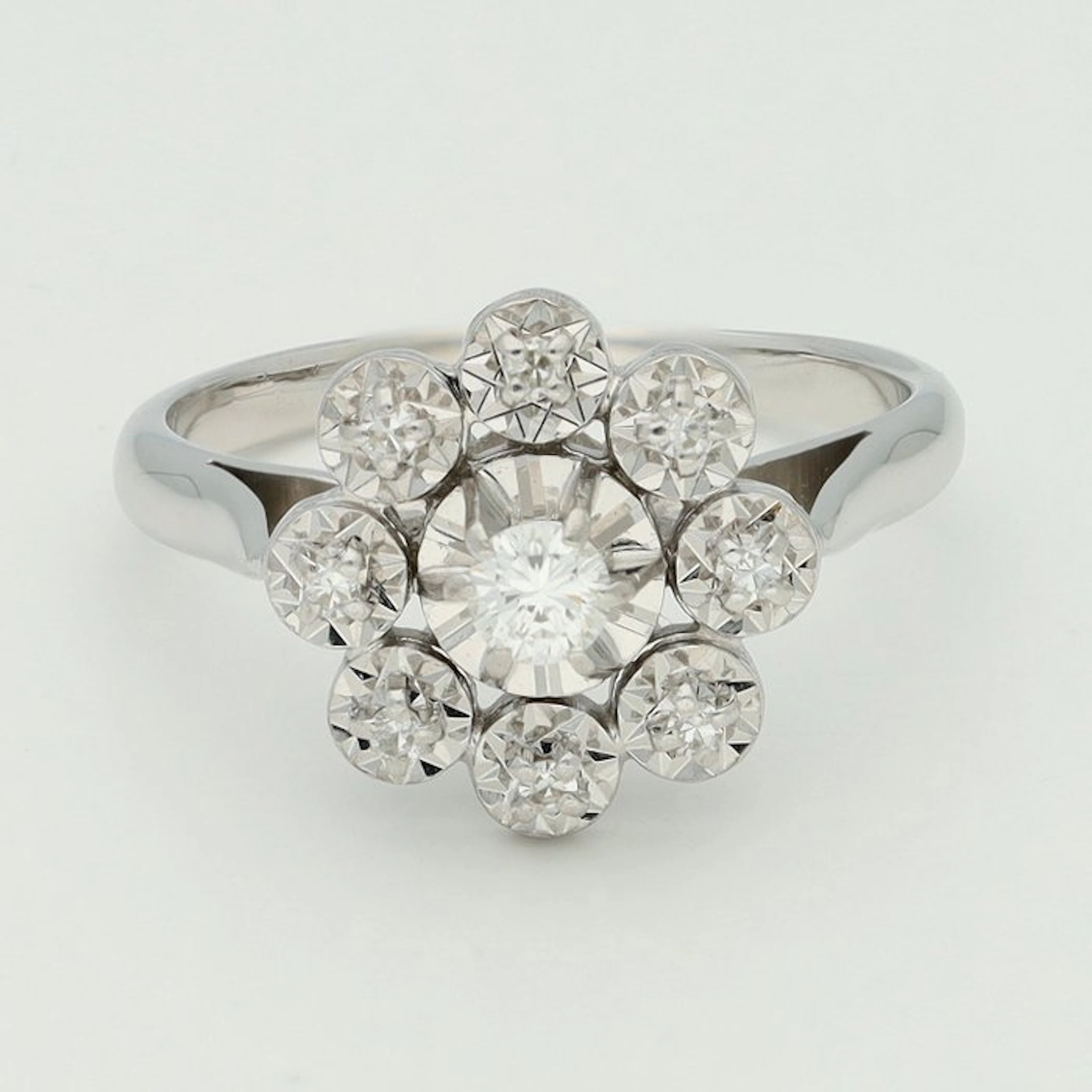 Ring - 18 kt. White gold Diamond (Natural)