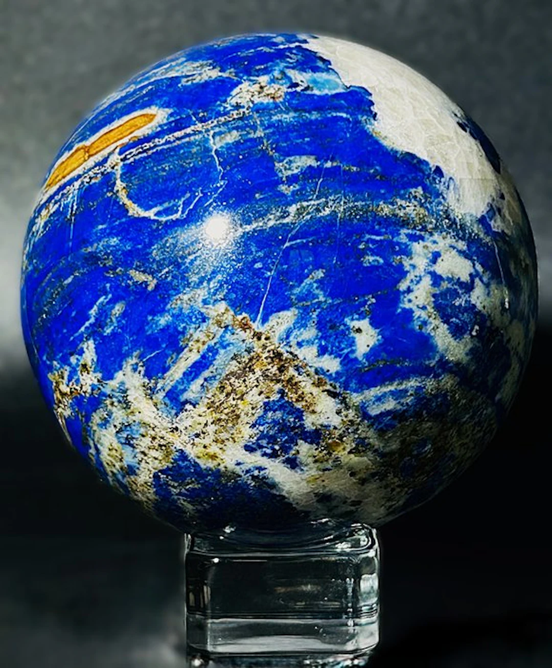 Large Lapis Lazuli Crystal Sphere – Natural Art with...