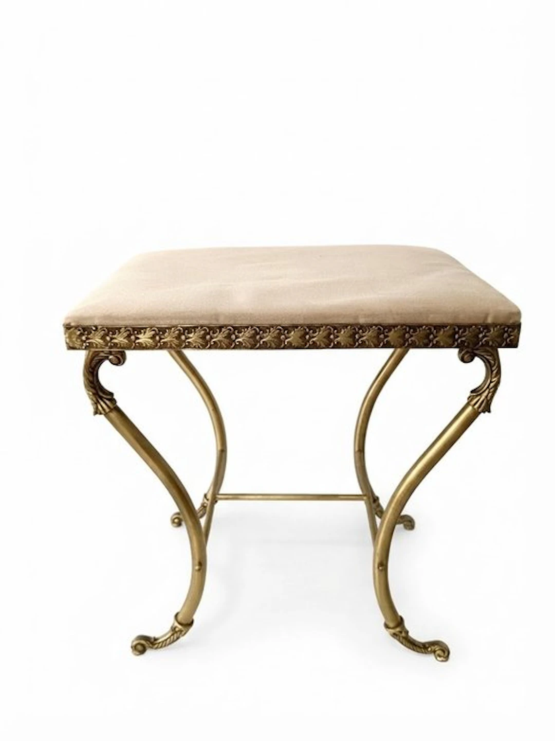 Footstool - Elegant classic-style vanity bench/stool with...