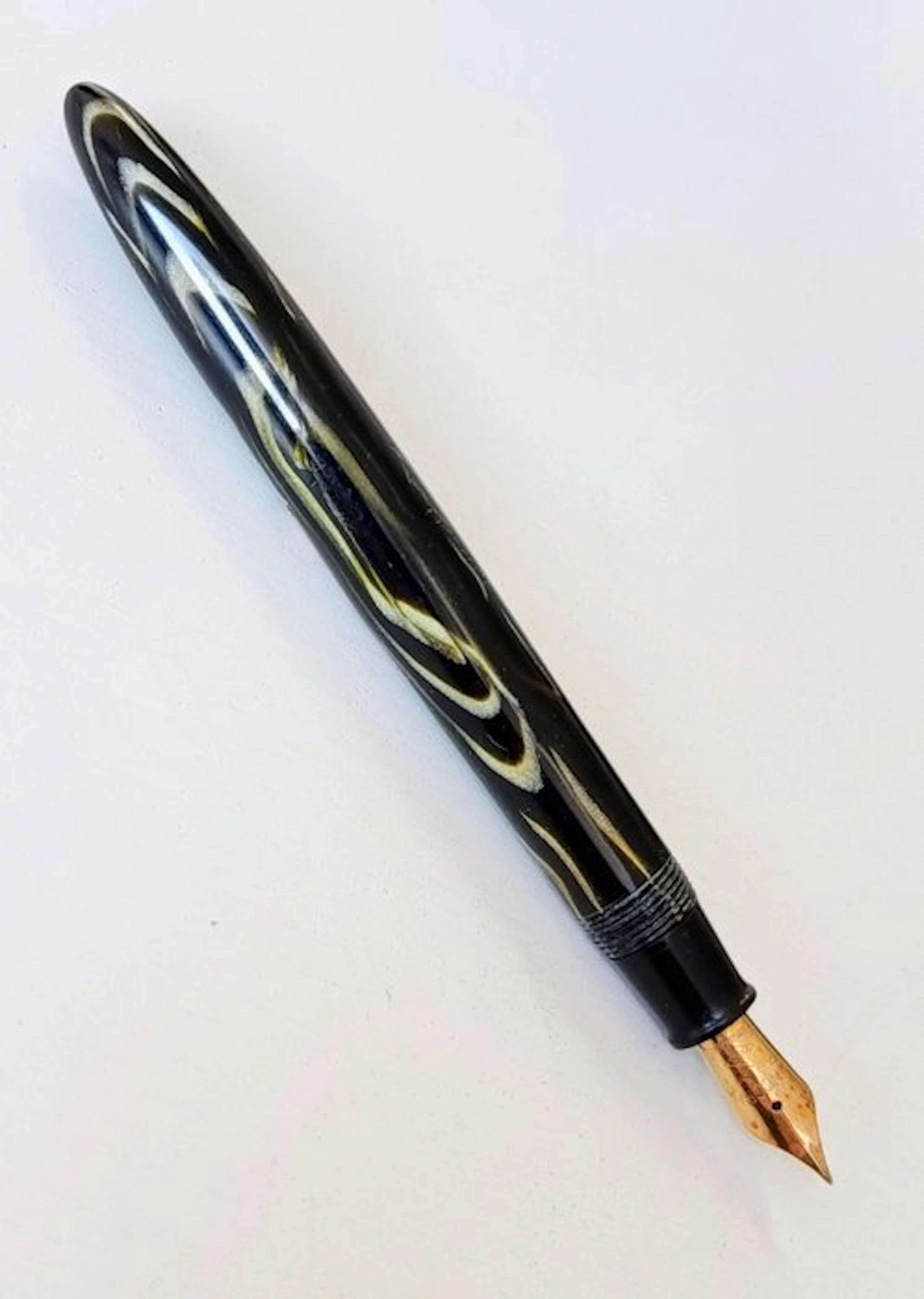 Ancora - desk pen with 14 ct gold nib - No reserve price - Fountain pen