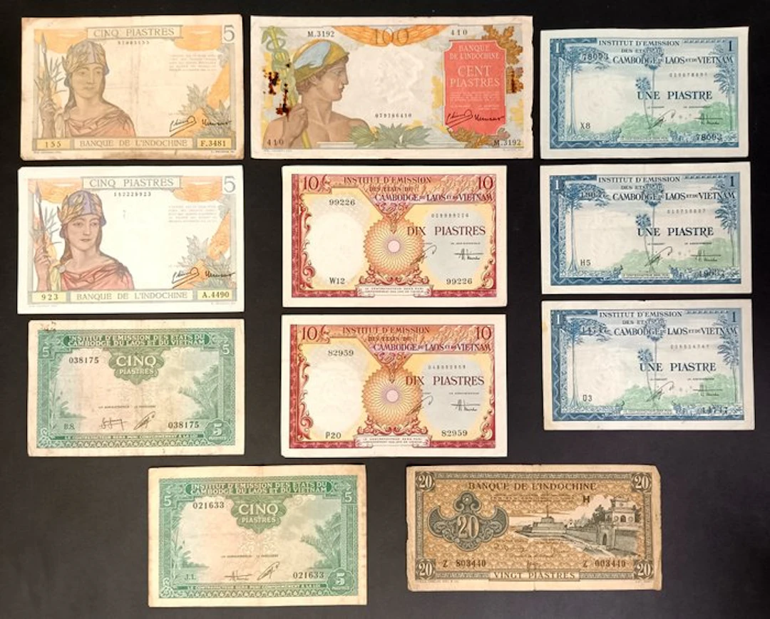 French Indochina. - 11 banknotes - Various Dates (No reserve price)