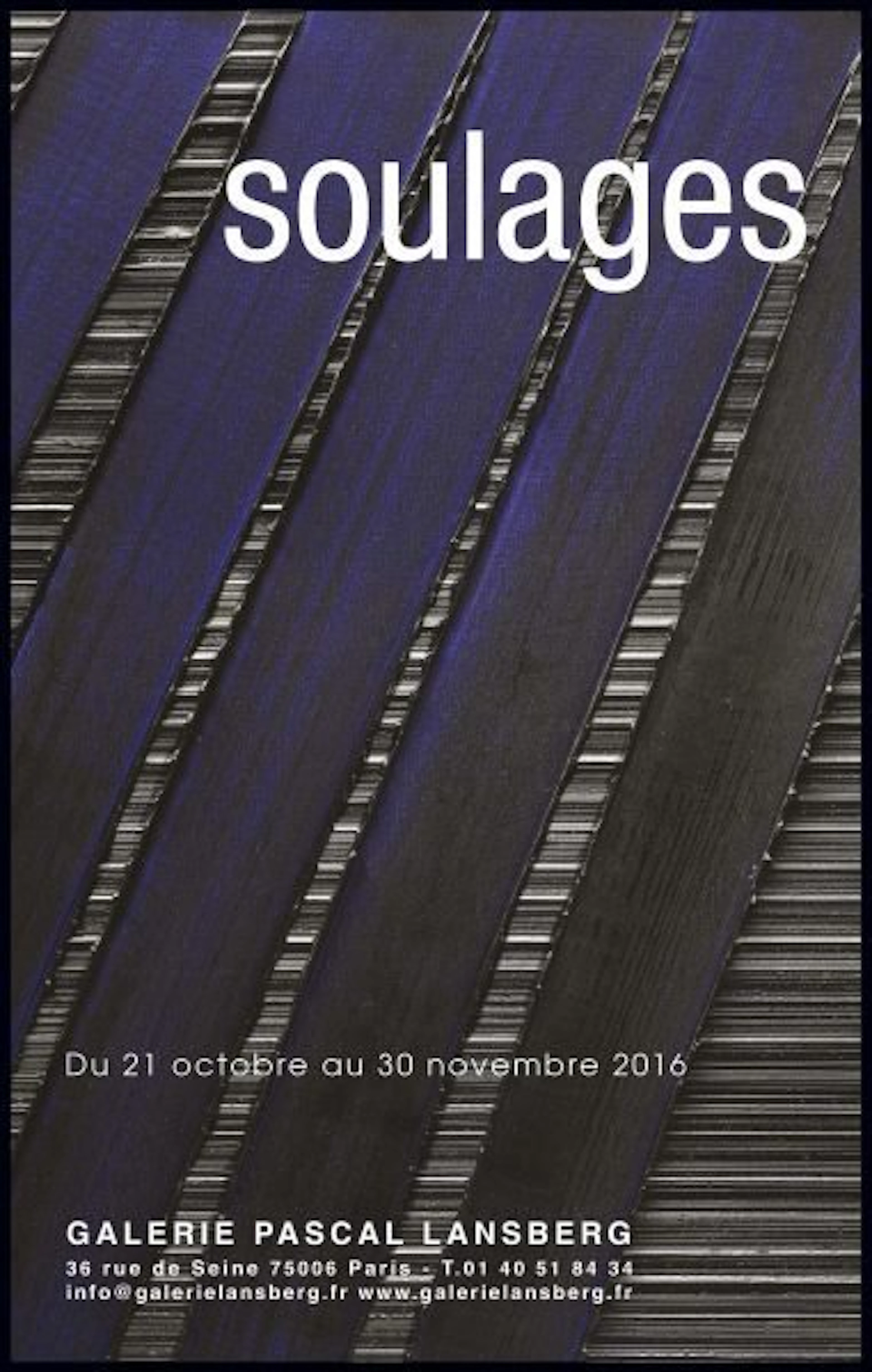 Soulages - Pierre SOULAGES, affiche galerie Lansberg, 2016 - 2000s