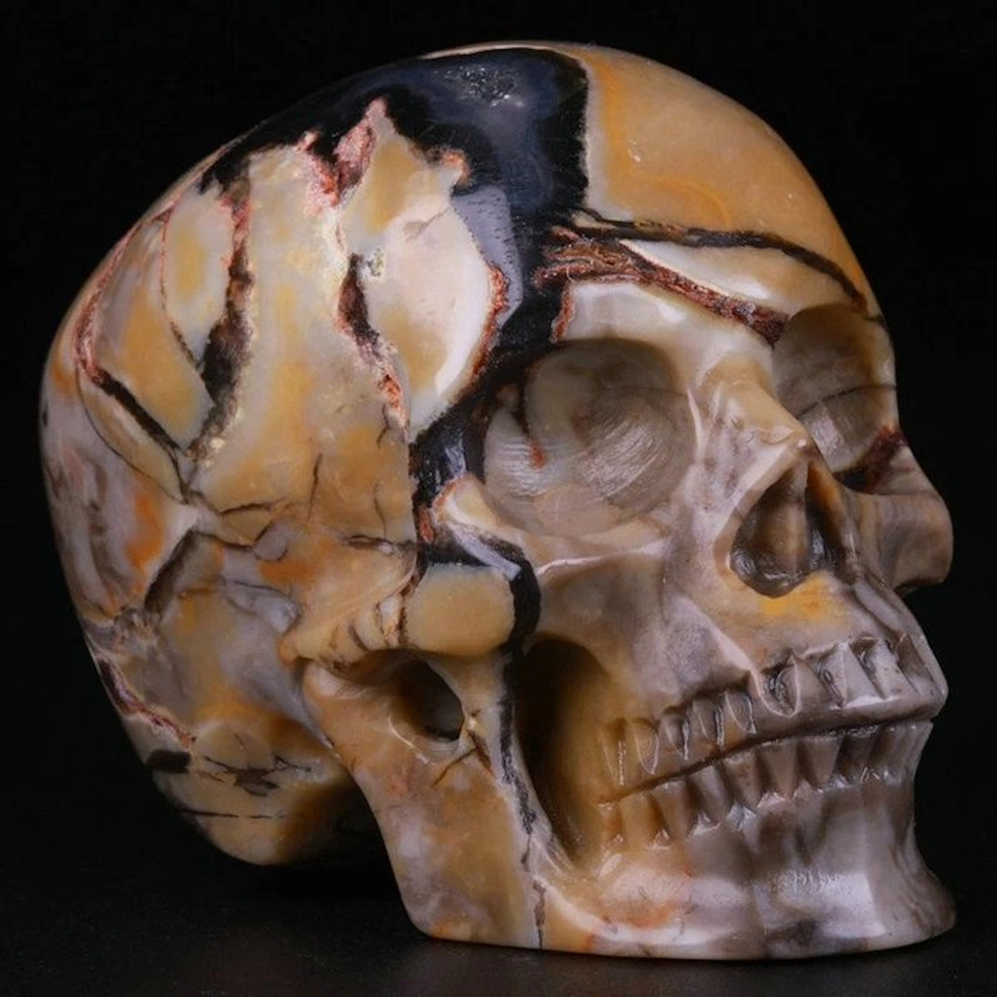 155g Volcano Agate Skull – natural work of art