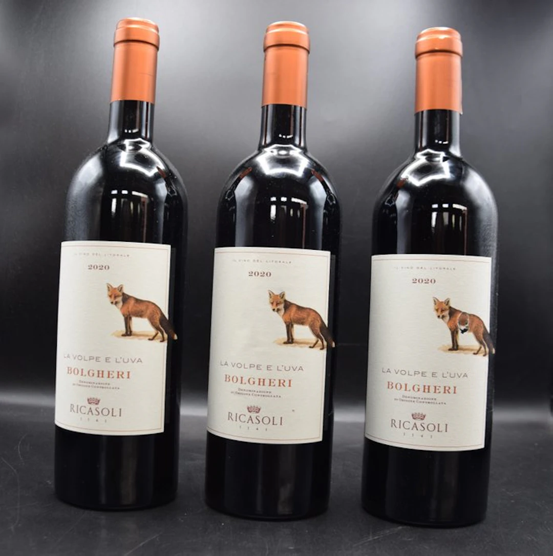 2020 Ricasoli, "La Volpe e L'Uva" - Bolgheri DOC - 3 Bottles (0.75L)