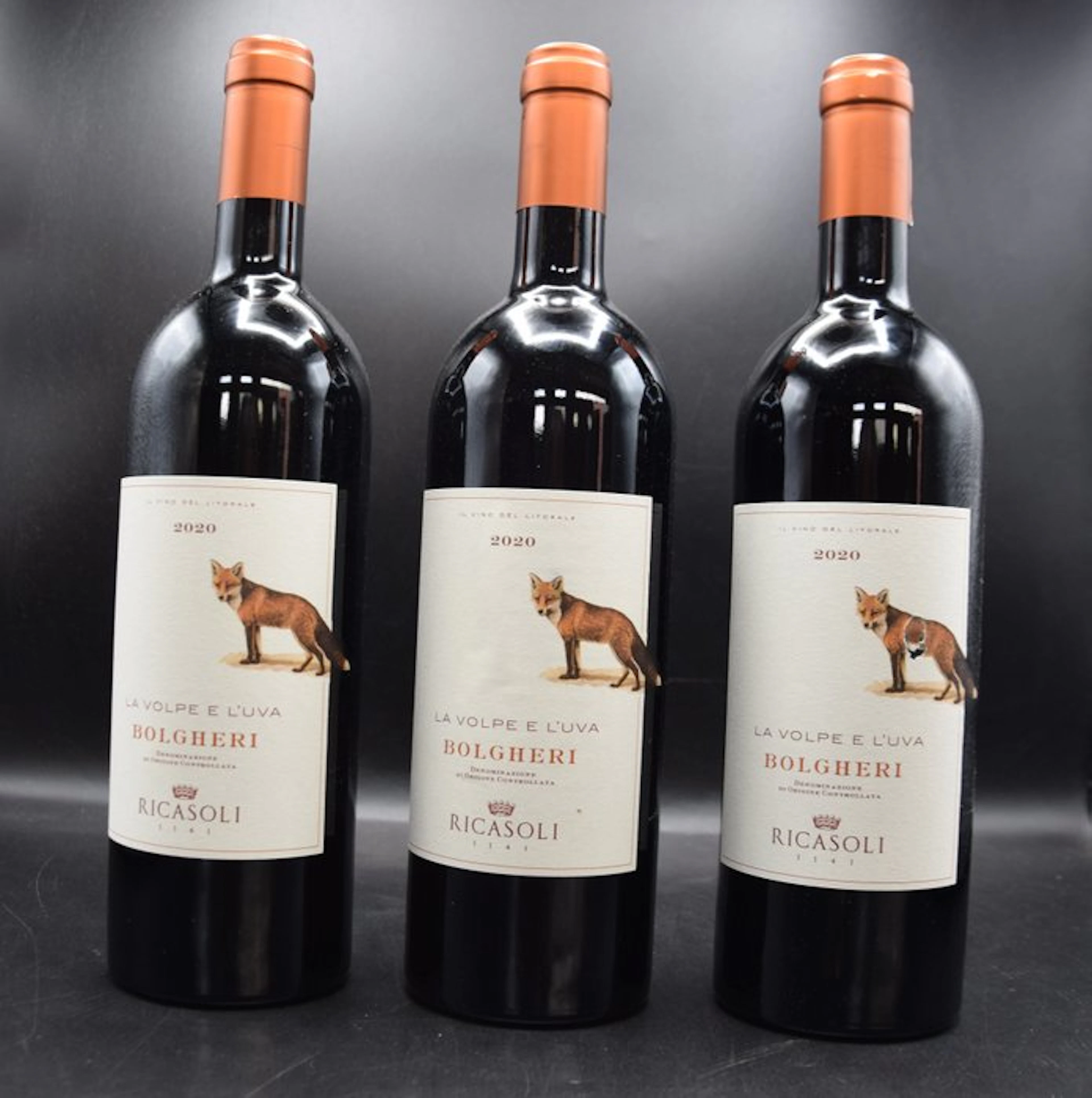 2020 Ricasoli, "La Volpe e L'Uva" - Bolgheri DOC - 3 Bottles (0.75L)