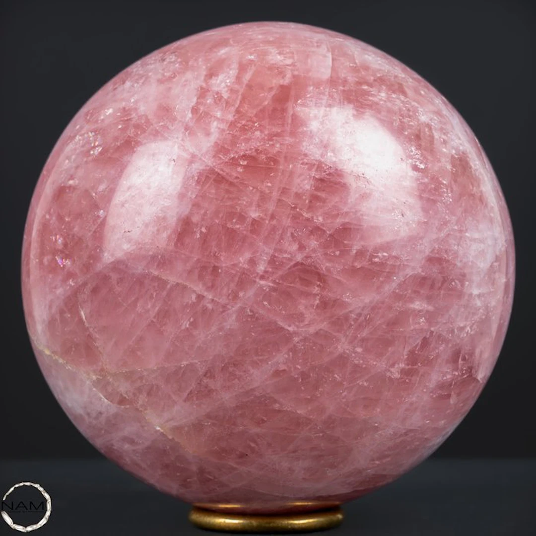 Elegant rose quartz sphere from Brazil of exceptional quality- 3099.15 g