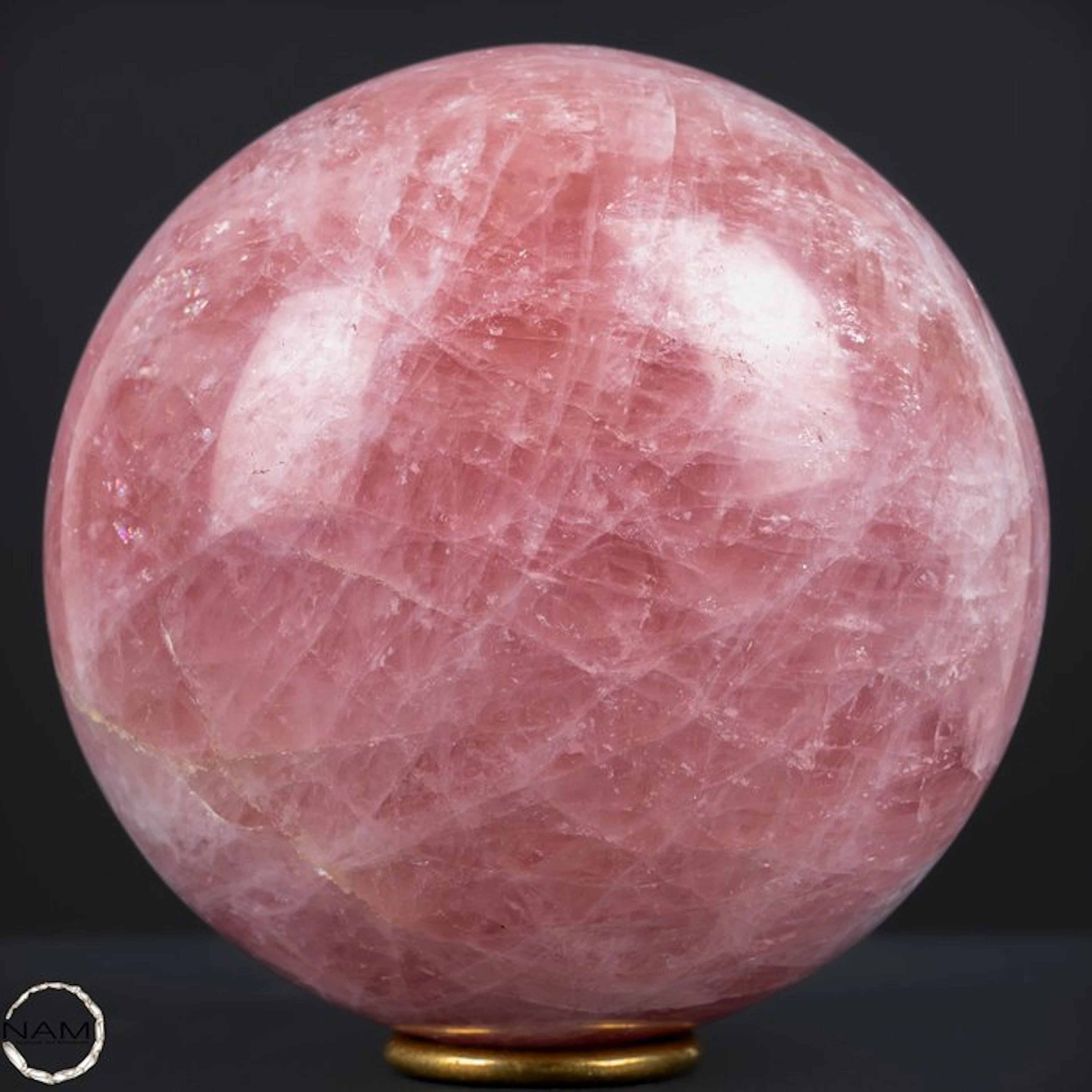 Elegant rose quartz sphere from Brazil of exceptional quality- 3099.15 g