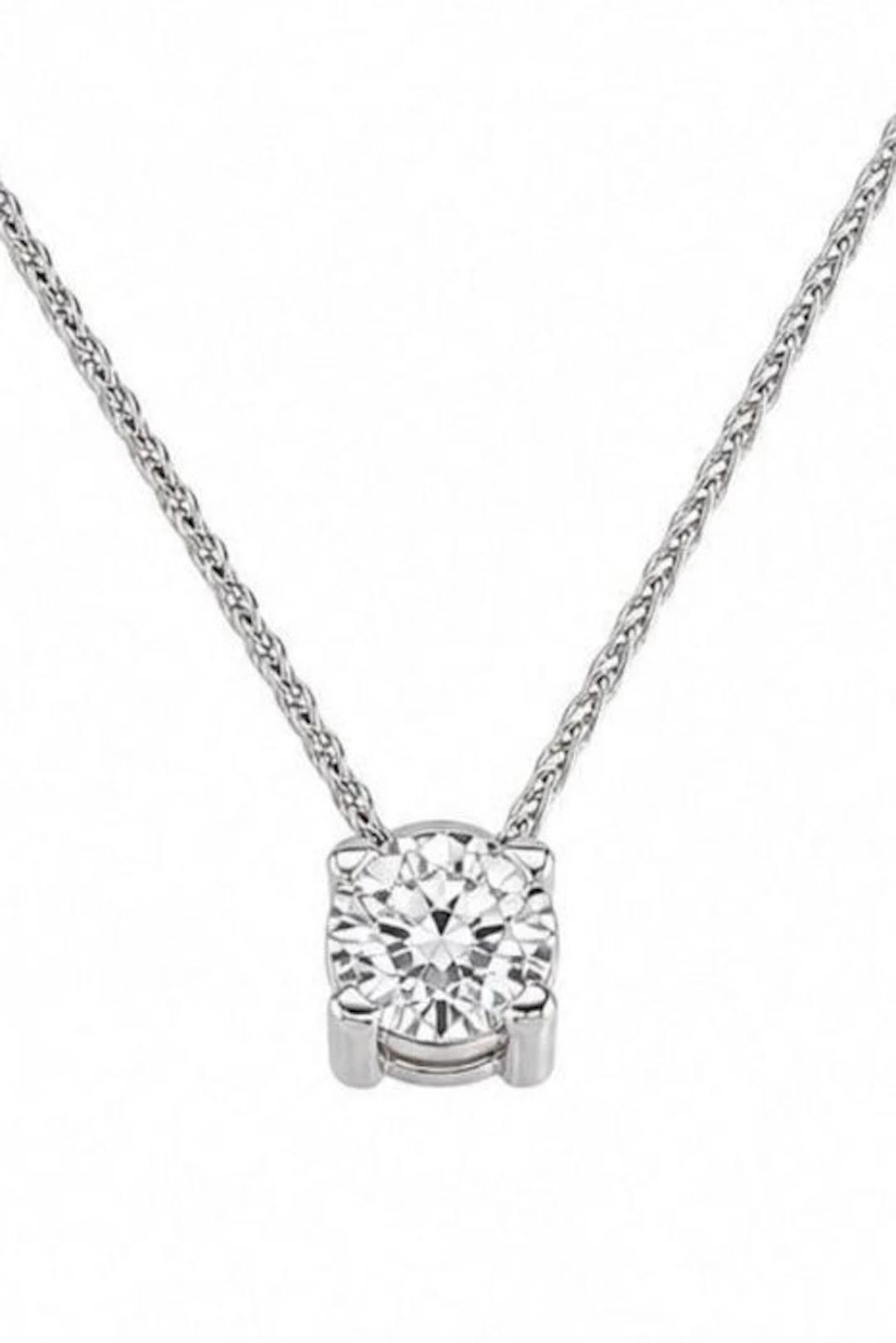 Necklace - 18 kt. White gold - 1.25ct. tw. Diamond (Natural)