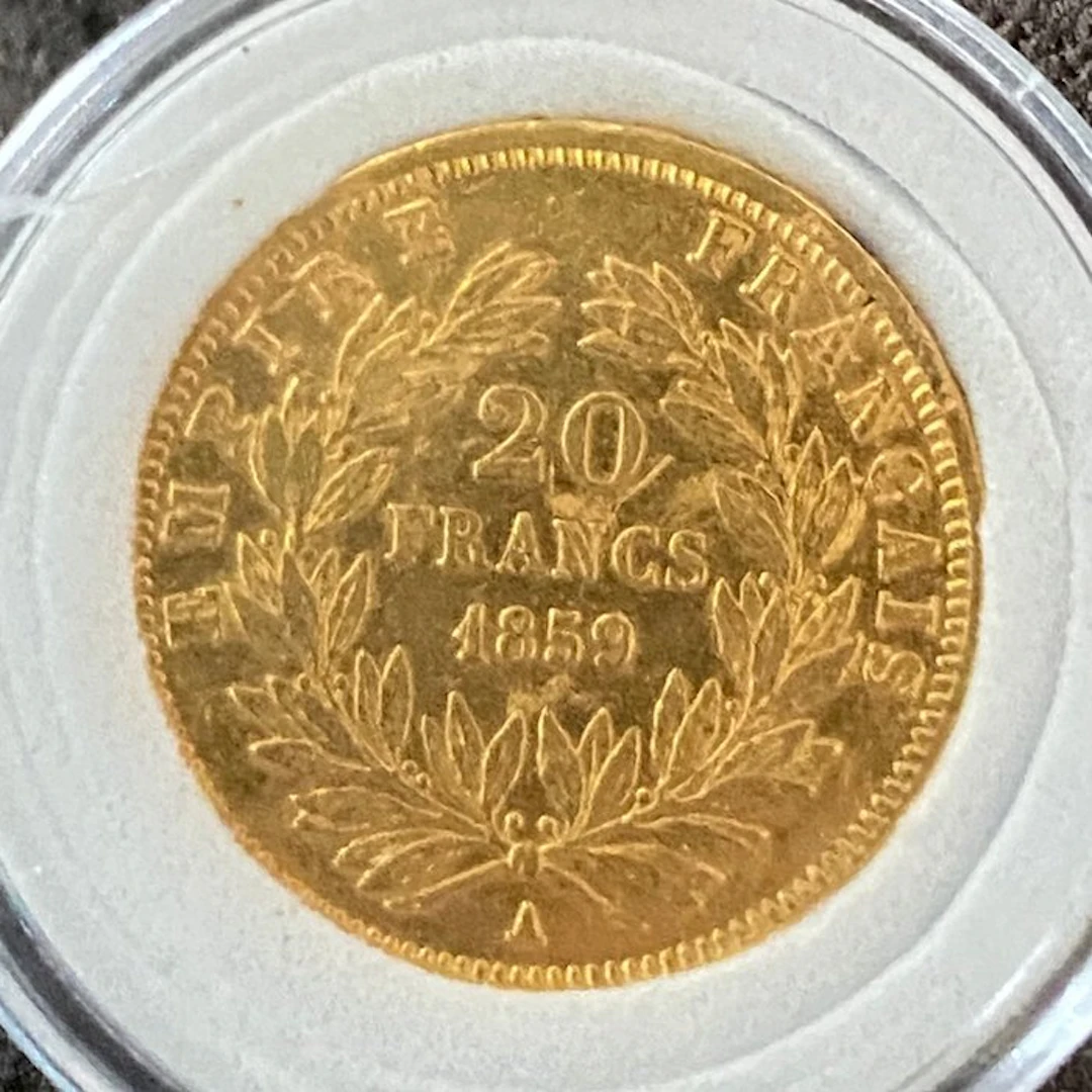 France. Napoléon III. 20 Francs 1859-A, Paris