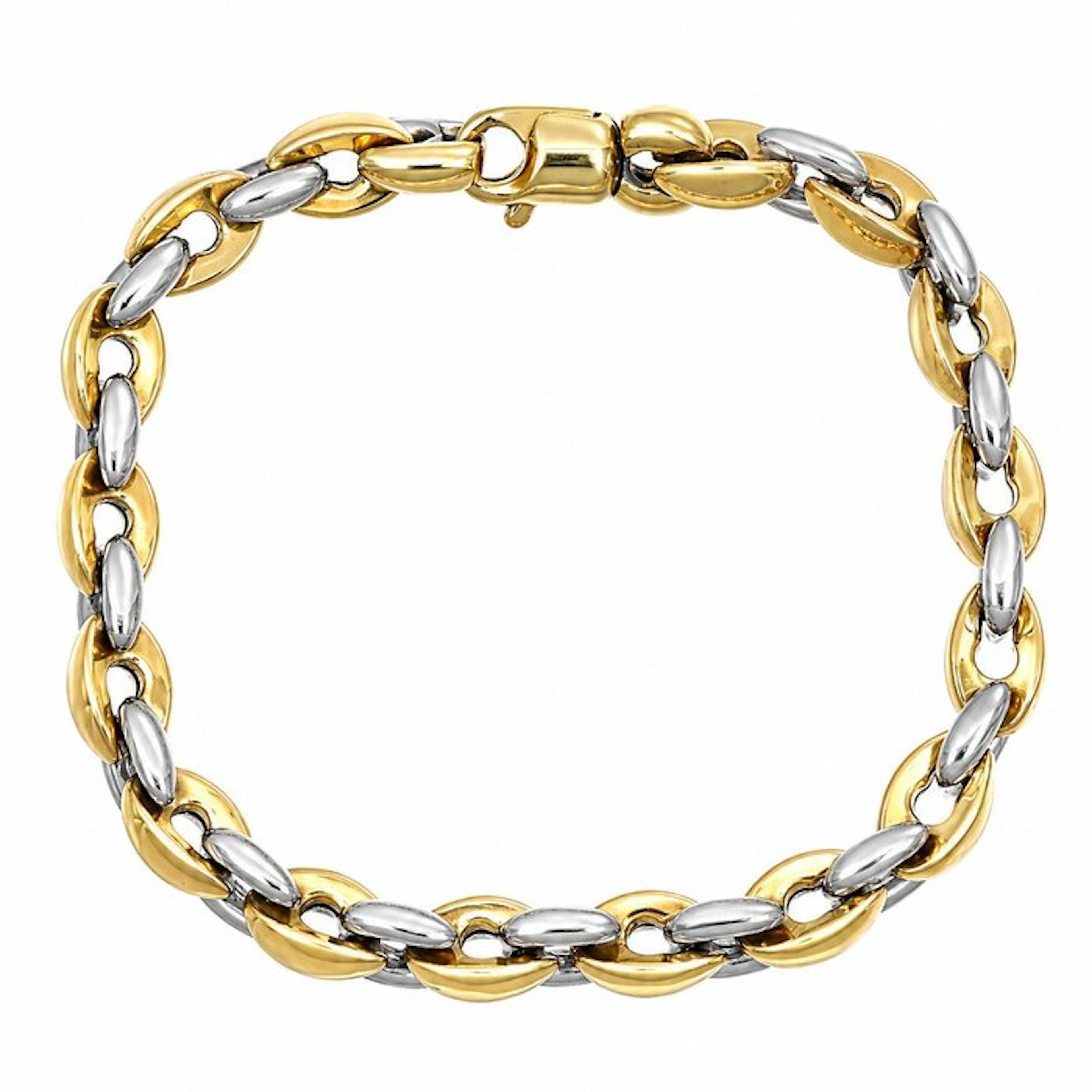 Bracelet - 18 kt. Yellow gold, White gold - Handmade - Made in Italy