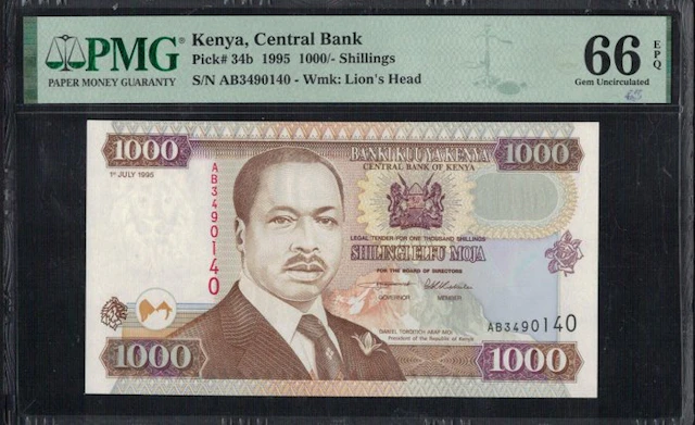 Kenya. - 1000 Shillings 1995 - Pick 34b (No reserve price)