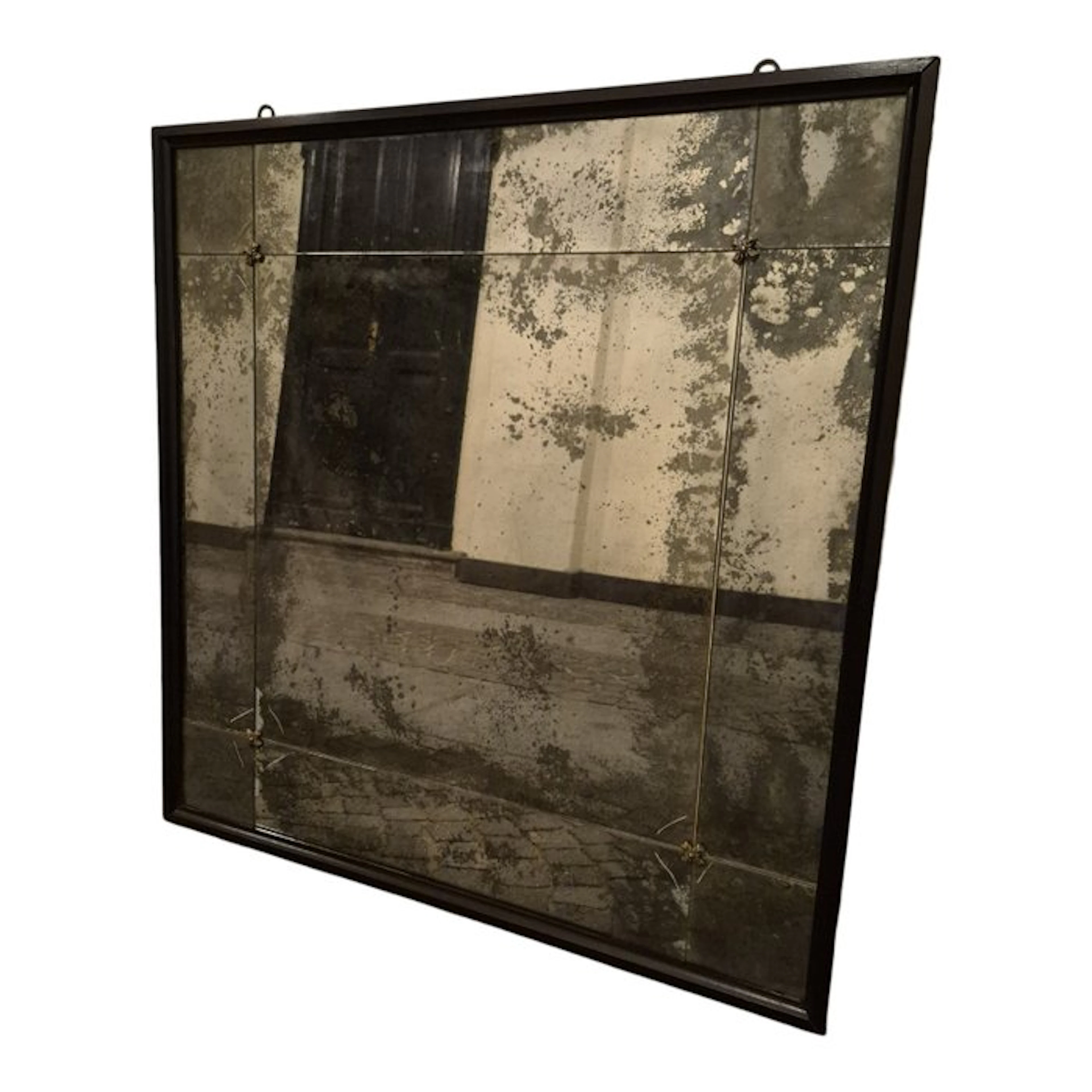 Wall mirror - ebonized wood
