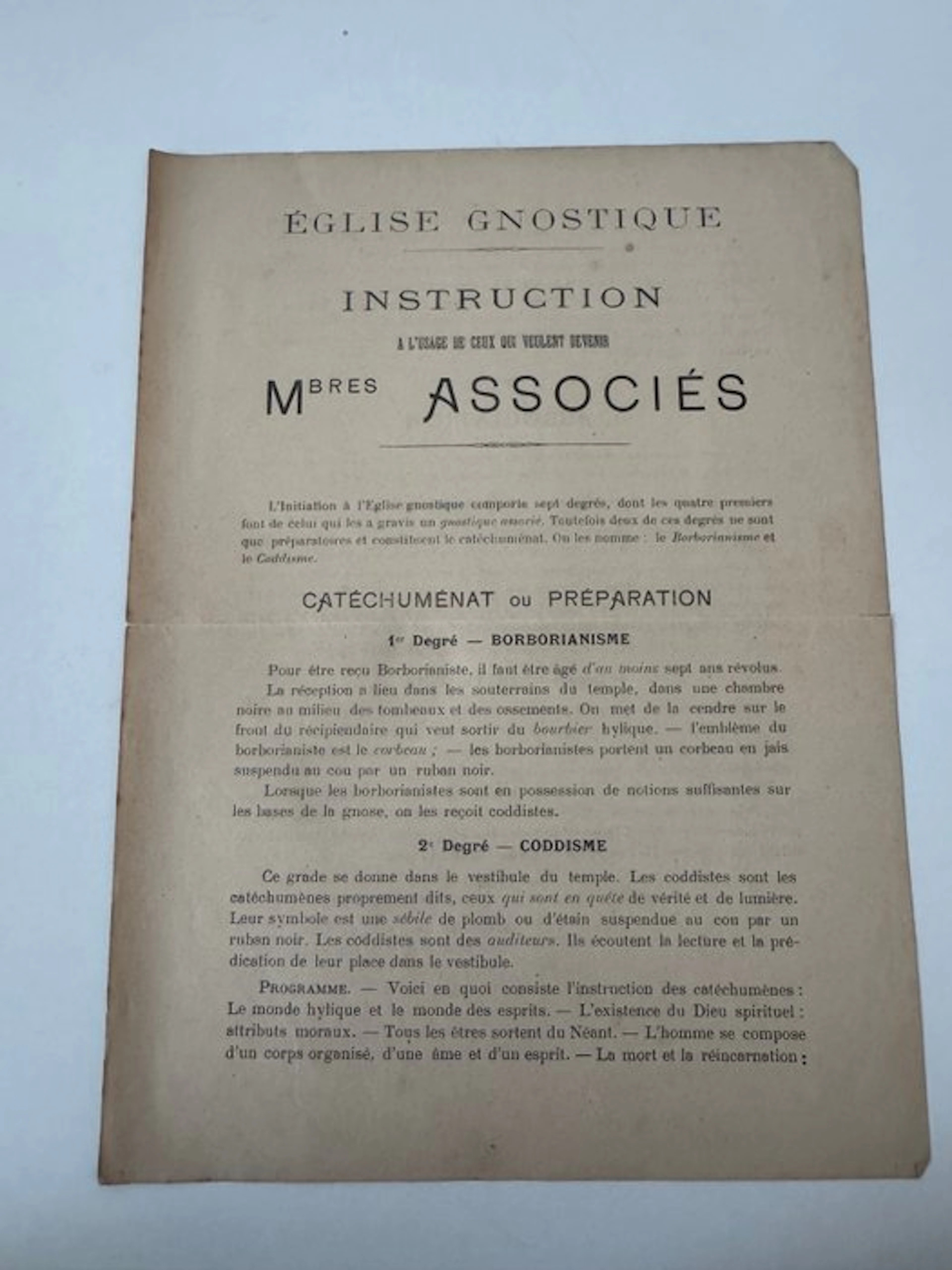 Document - Église Gnostique — Sophronius