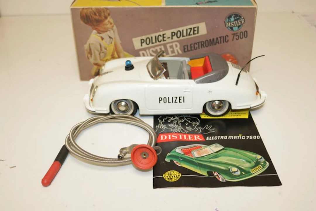 Distler - Tin toy - Electromatic 7500 Porsche met Leaflet...