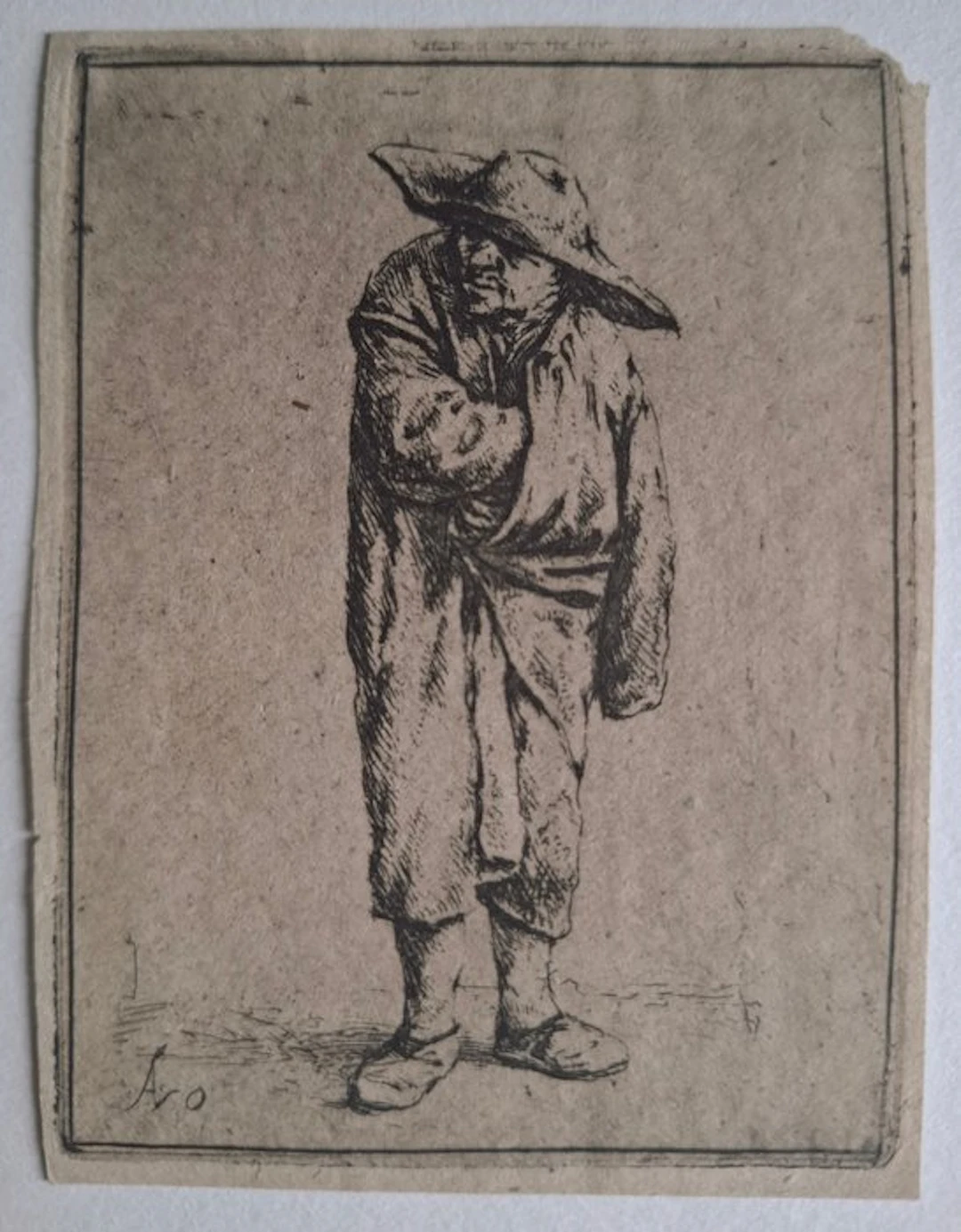 Adriaen Van Ostade ( 1610-1685) - Standing peasant with his arm in his coat