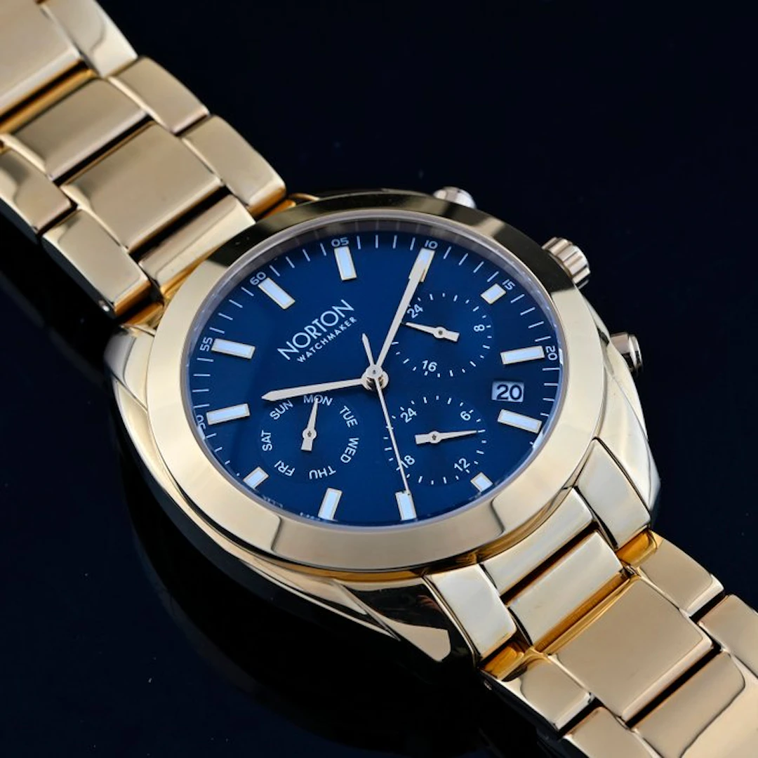 Norton - Gold Voyager GMT - Multifunzione - Solid Band...