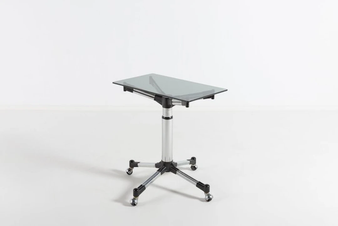 Side table - Glass, Steel, Plastic