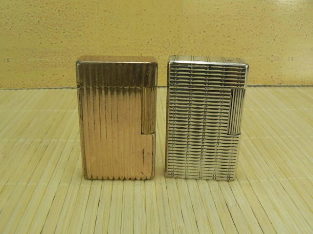 S.T. Dupont - Line 1 - Pocket lighter - Gold-plated & silver - (2)