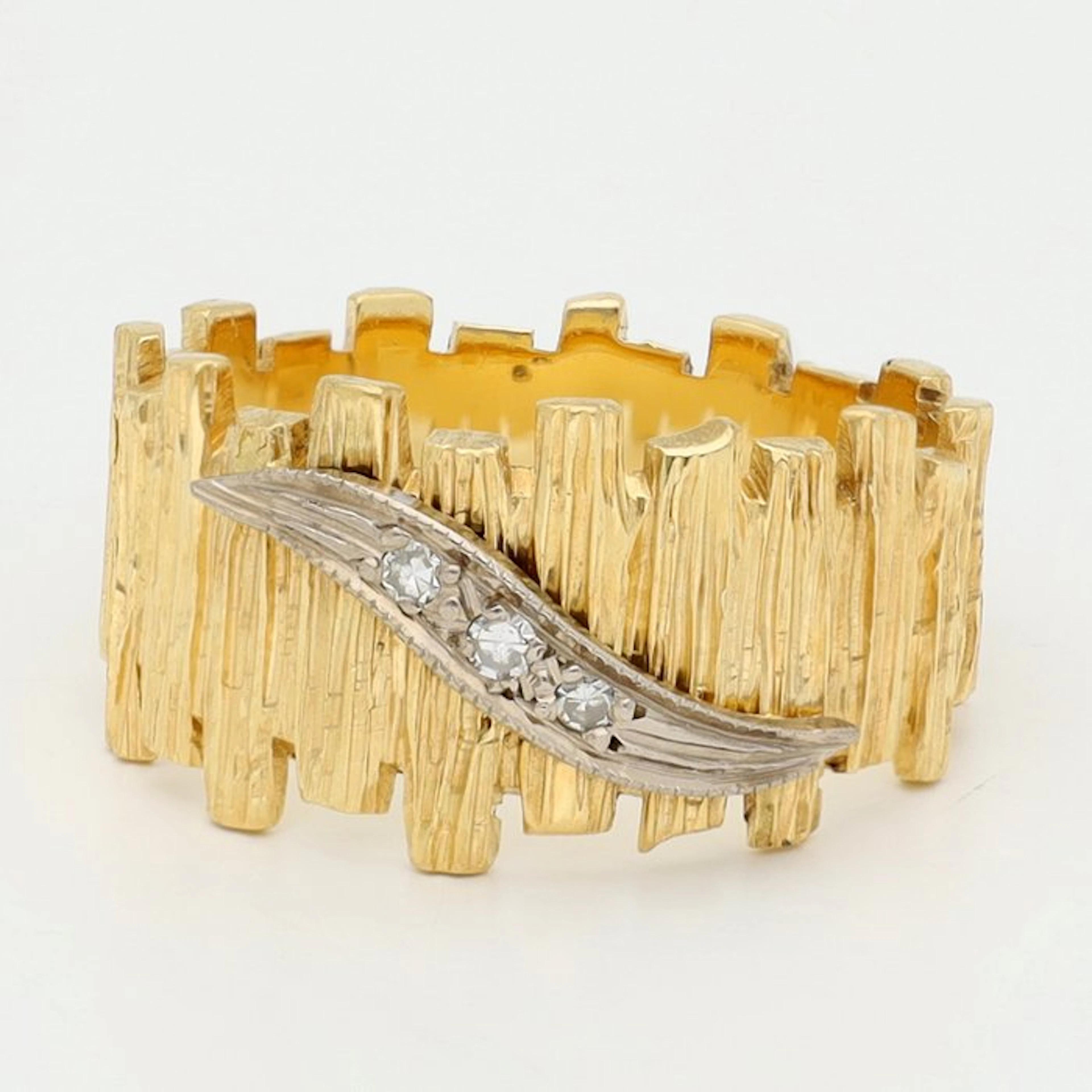 Ring - 18 kt. Yellow gold, White gold Diamond (Natural)