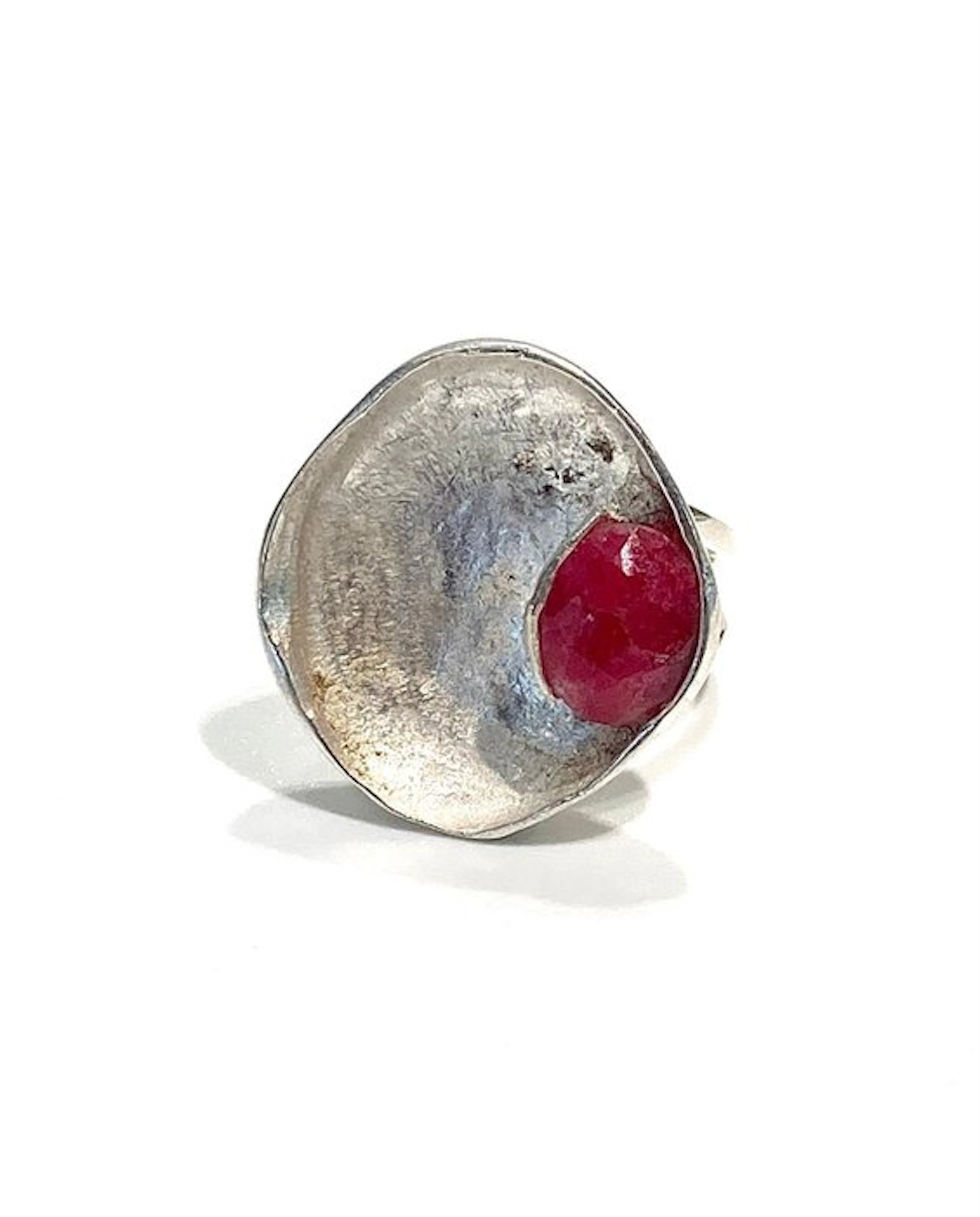 No reserve price - Ring Silver Ruby