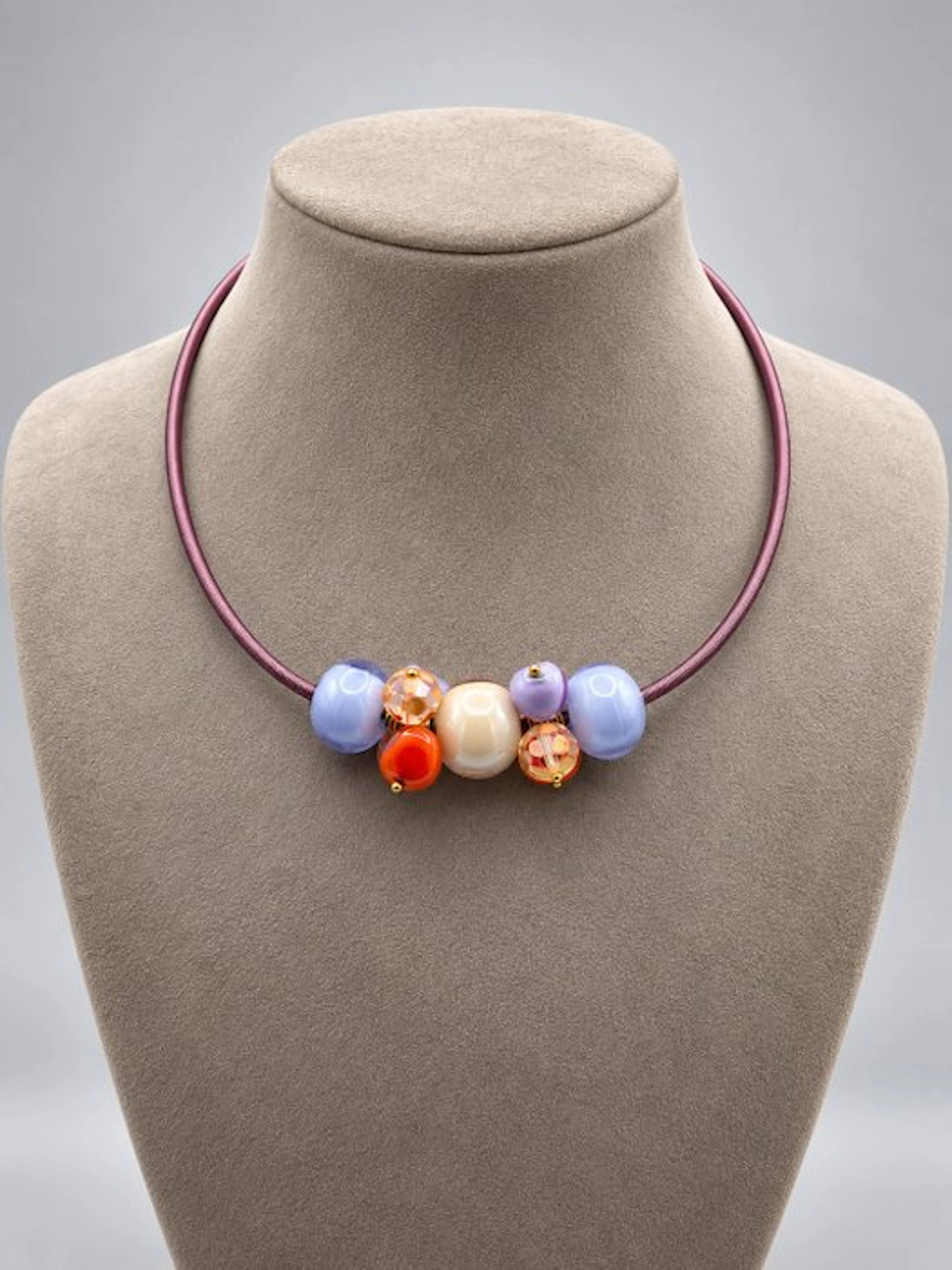 Steel, Murano glass - Necklace - Murano Glass Necklace