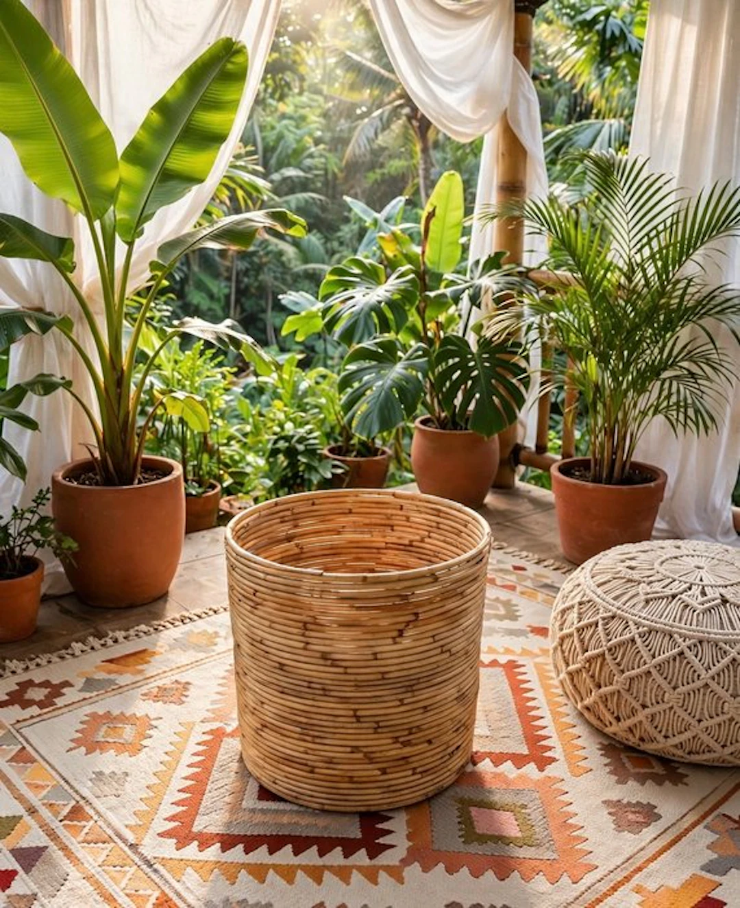 Basket - Bamboo, panforte - Natural bamboo valve cover