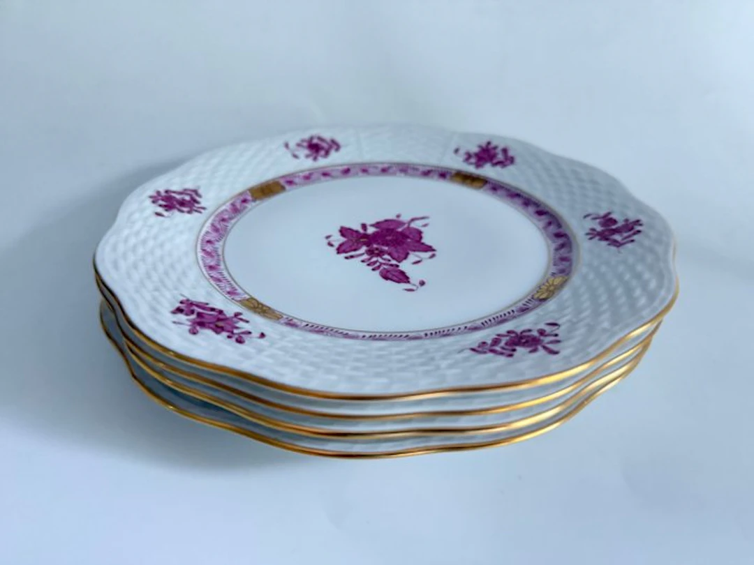 Herend - Breakfast plate (4) - Apponyi Purpur TELLER 517...