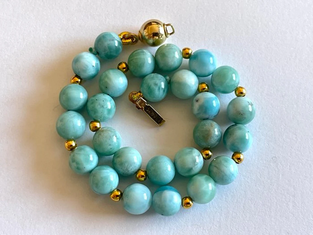 18-karat (750) Gold - Larimar (Certified) - Bracelet
