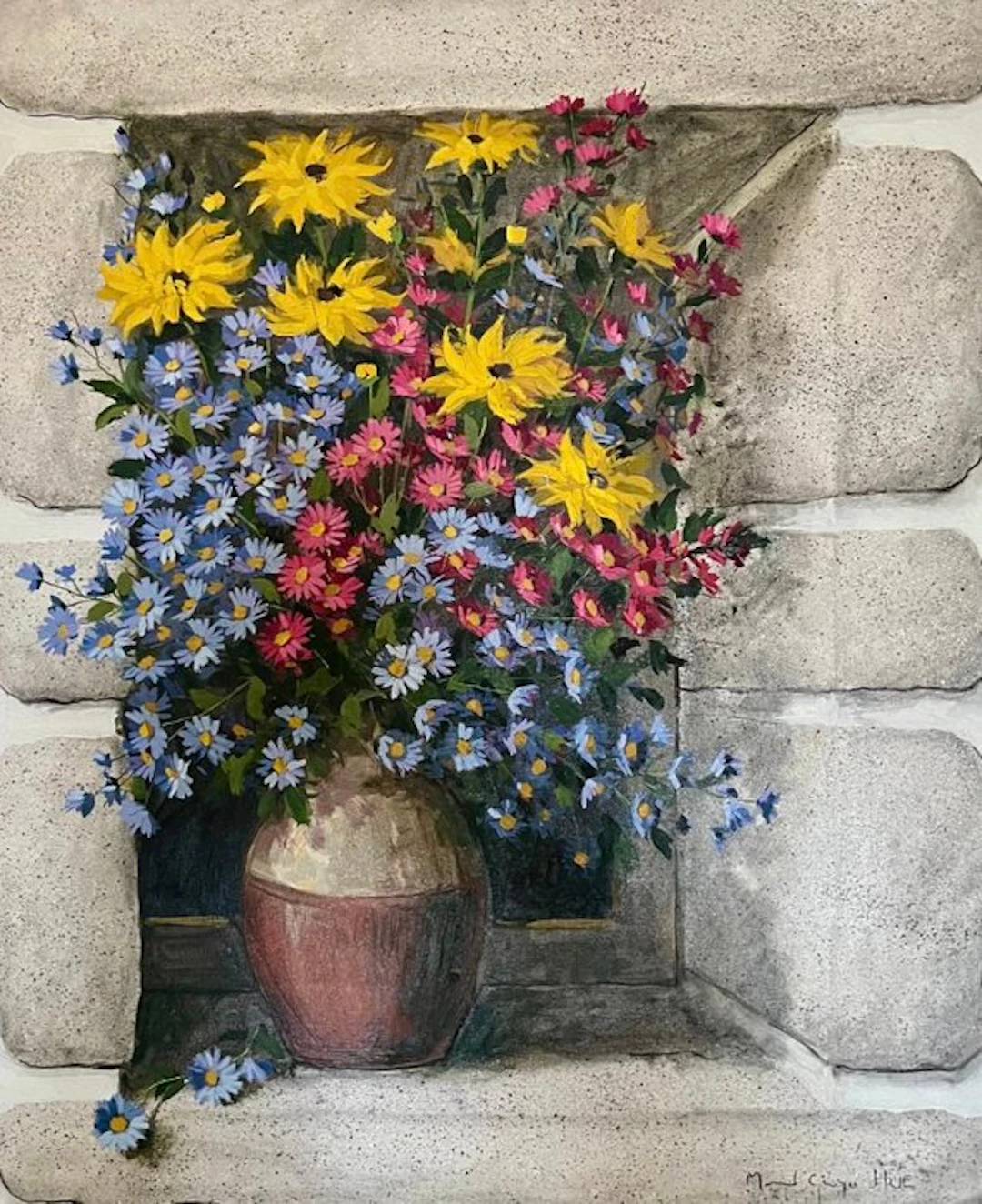 Marcel George - Nature morte aux fleurs