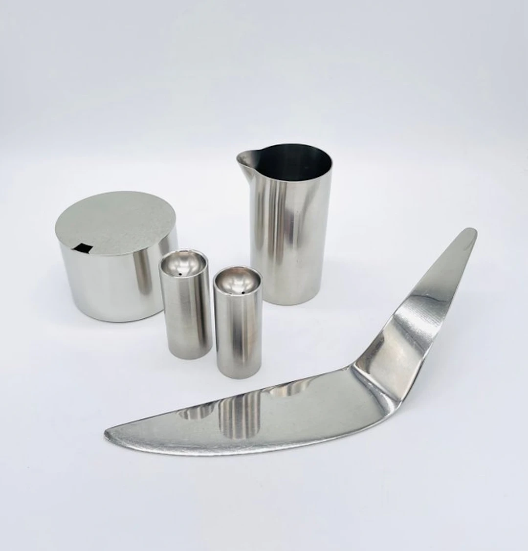 Stelton - Arne Jacobsen - Dinner set (5) - Cylinda line - Steel -