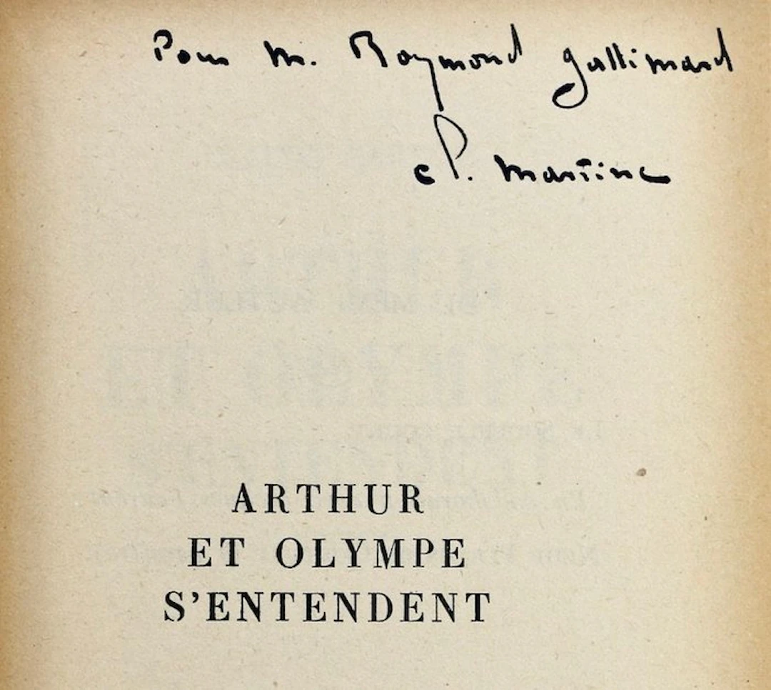 Claude MARTINE - Arthur et Olympe s'entendent [éo S.P