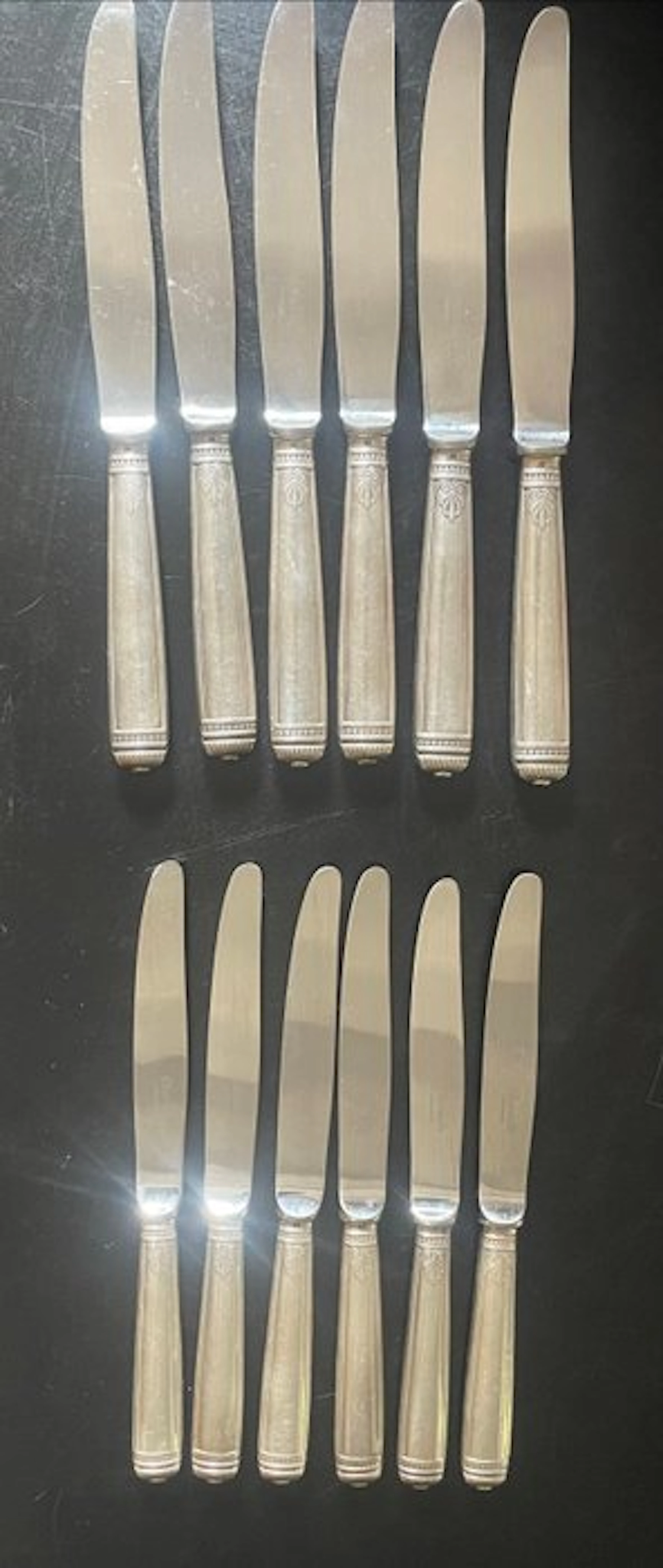 Christofle - Table knife set (12) - Malmaison - Silverplated