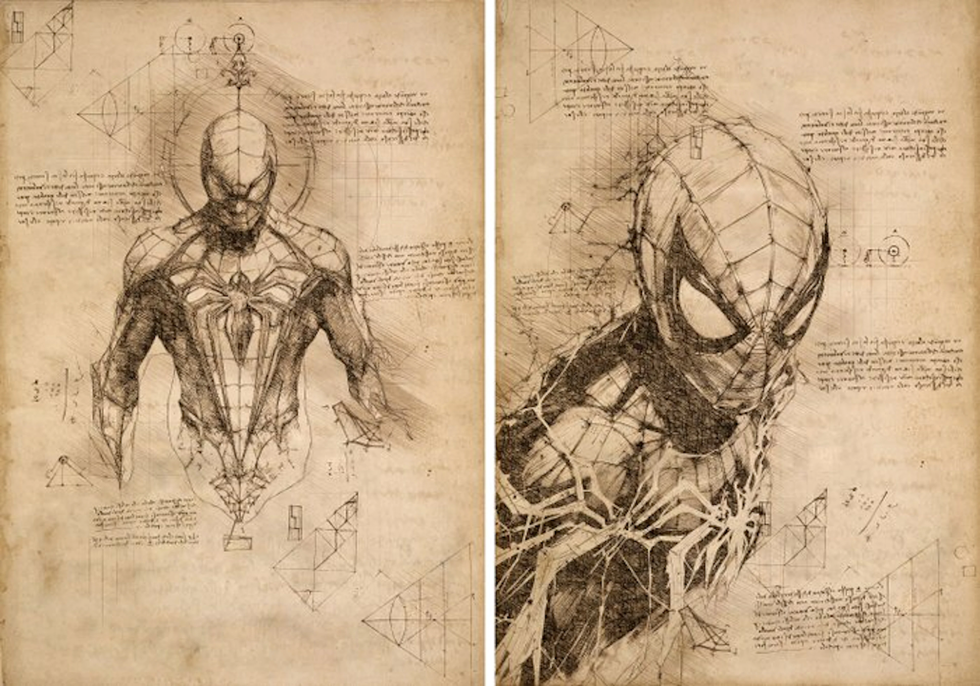 Boriani - 2 x Spiderman, Da Vinci Series - limited edition
