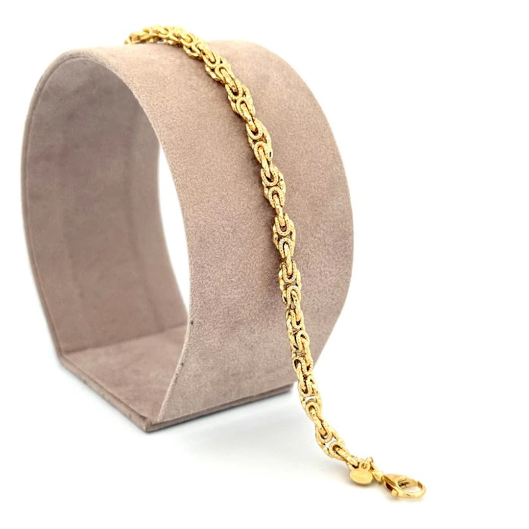 Handmade - Bracelet - Bizantina satinata - 5.4 g - 18 kt. Yellow gold