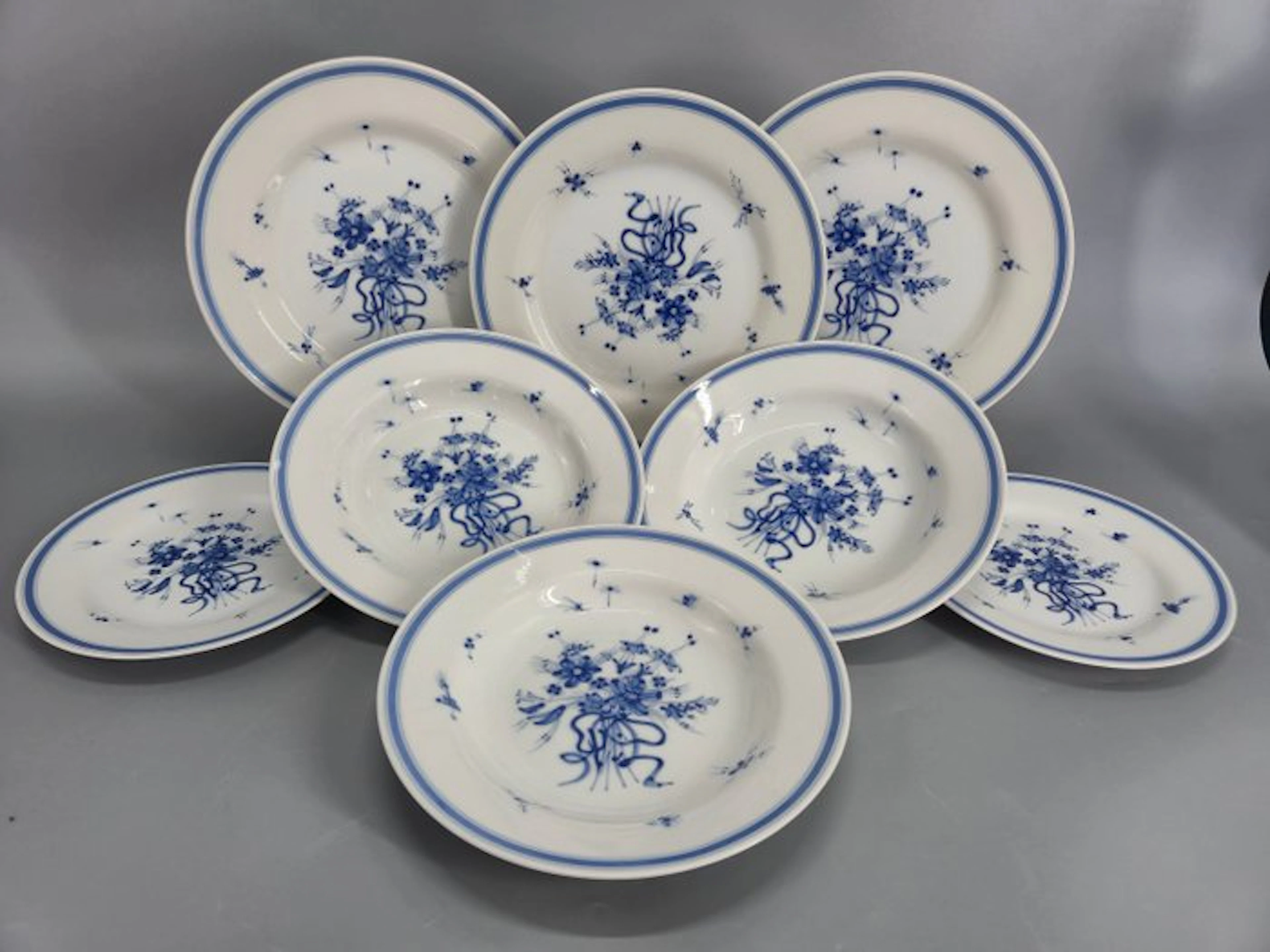 Dinner set - Tirschenreuth 1838 Porzellan-Set – Blaues Blumenmuster - Porcelain