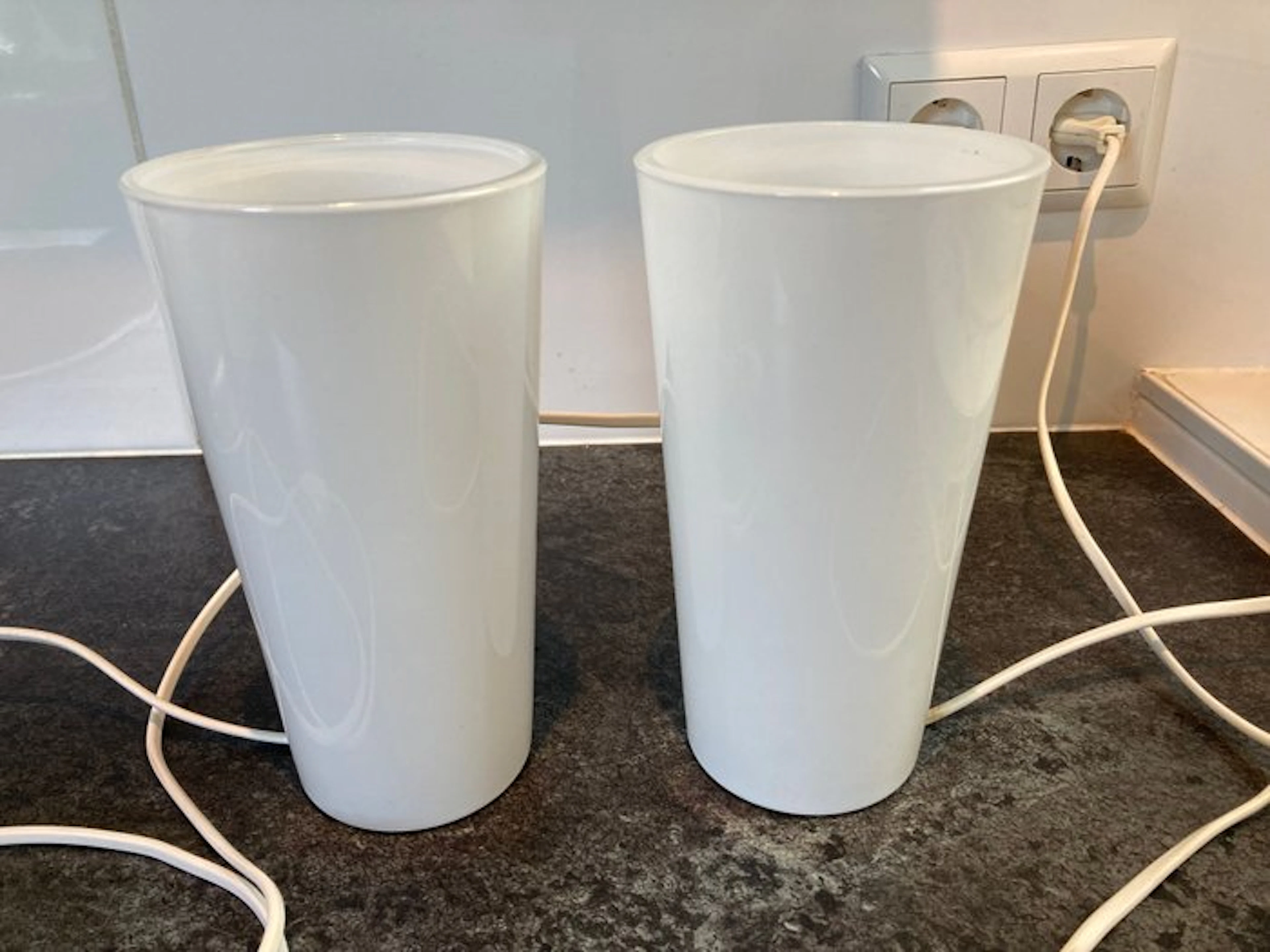 IKEA - Lamp (2) - Opaline glass - IKEA lamp GAVIK Vintage