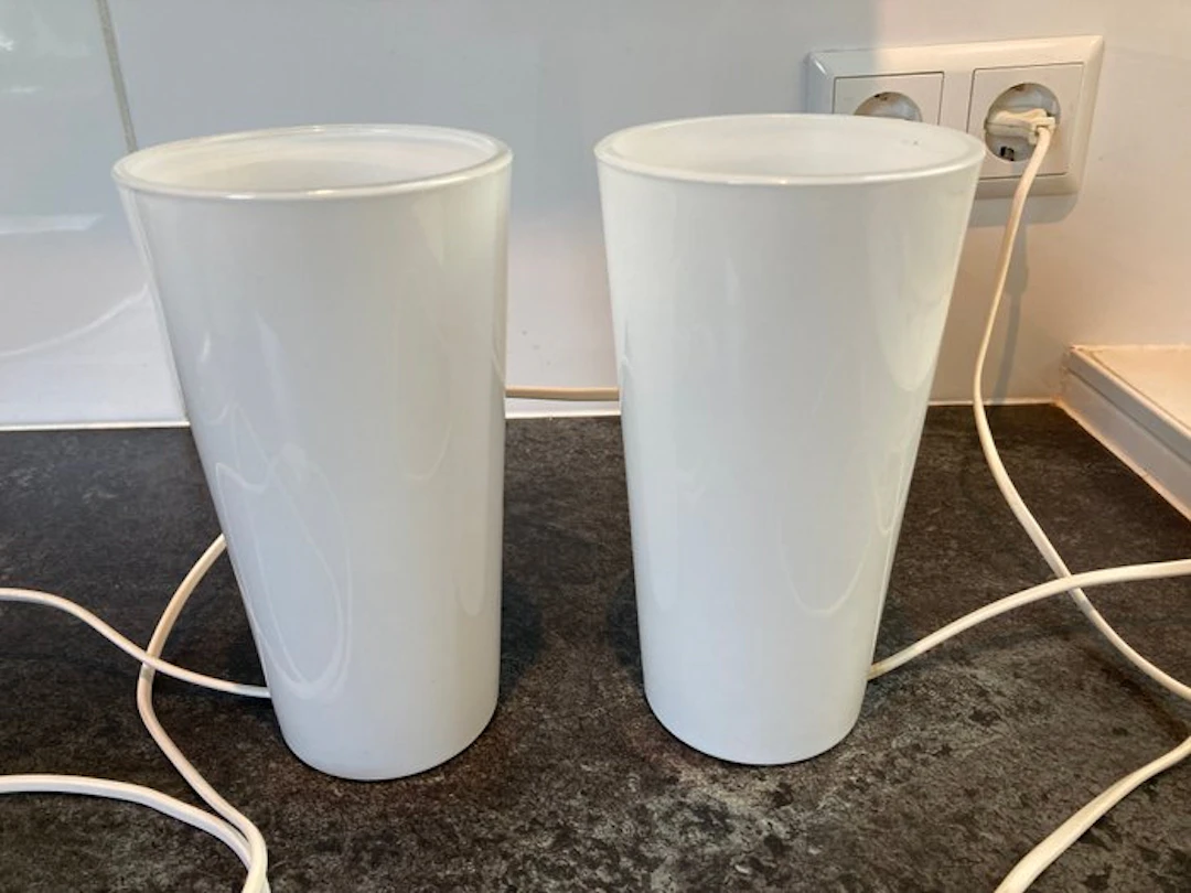 IKEA - Lamp (2) - Opaline glass - IKEA lamp GAVIK Vintage