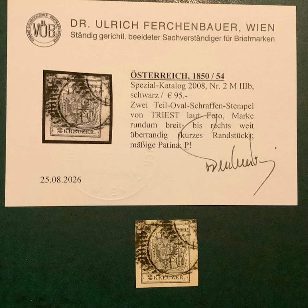 Austria 1850 - 2 Kreuzer double-eagle rim piece with...