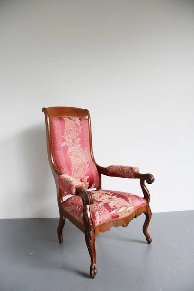 Armchair - Mahogany, Fabric - Delivery available