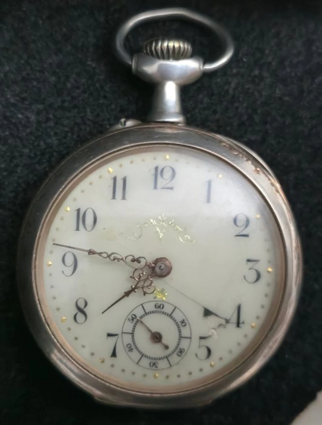 Reloj de bolsillo antiguo - pocket watch plata maciza solid silver - 1900-1949