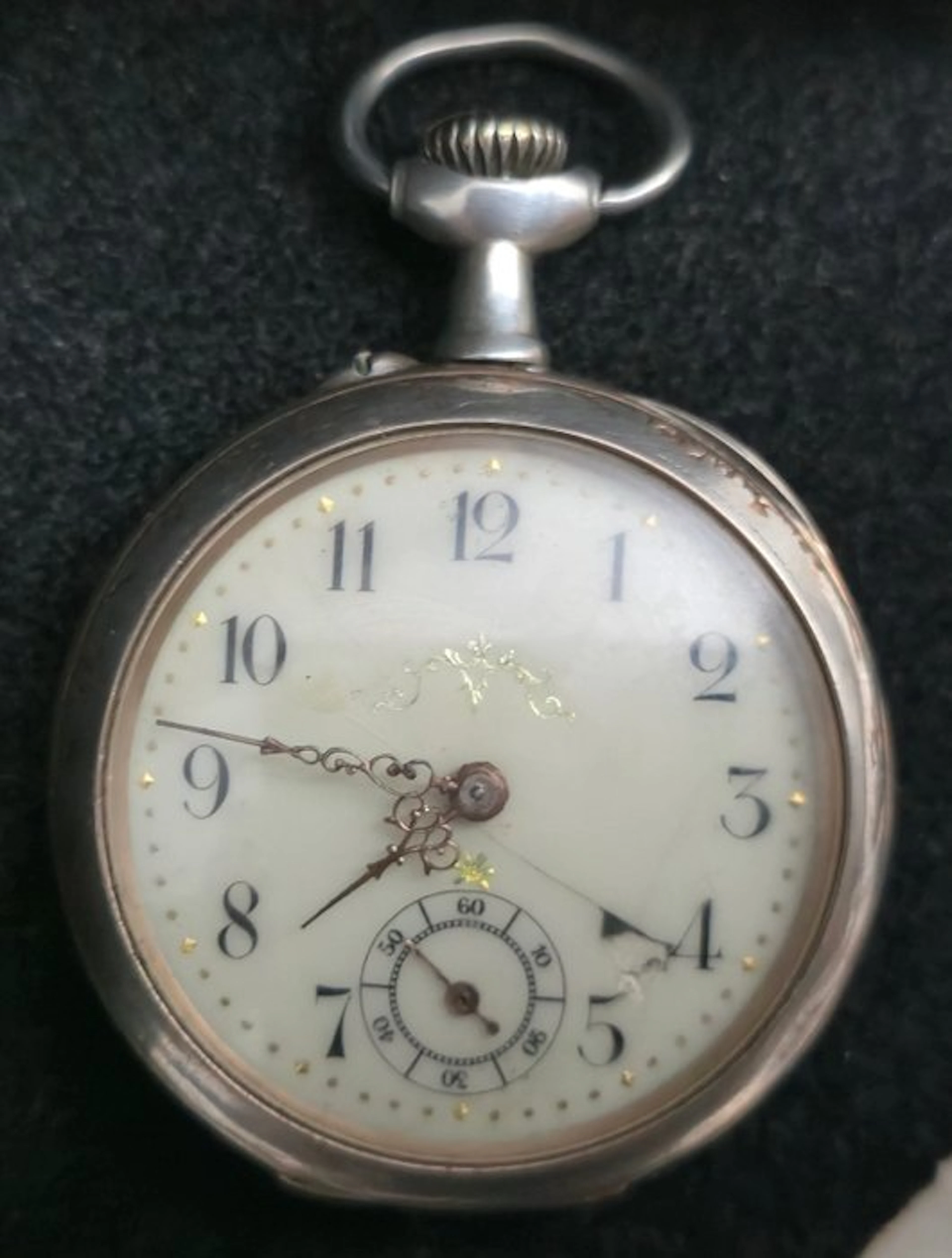 Reloj de bolsillo antiguo - pocket watch plata maciza solid silver - 1900-1949