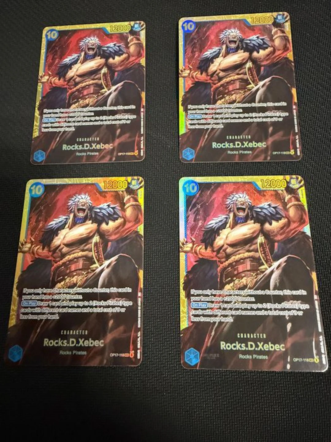 Bandai - 4 Card - One Piece - Rocks.D.Xebec (Secret Rare OP17-118)