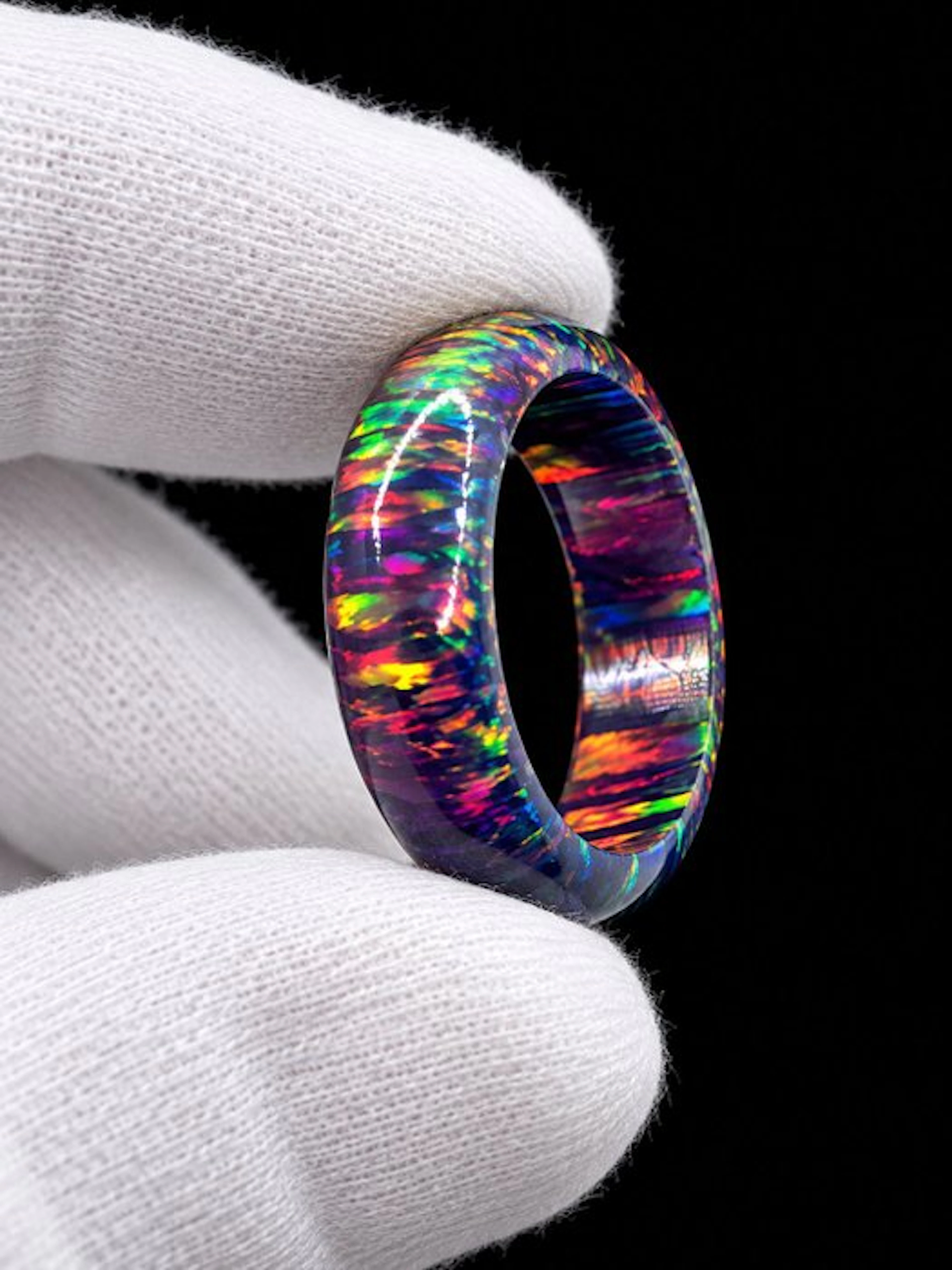 No Reserve Price - Premium Black Welo Opal Ring - Ring - Ring