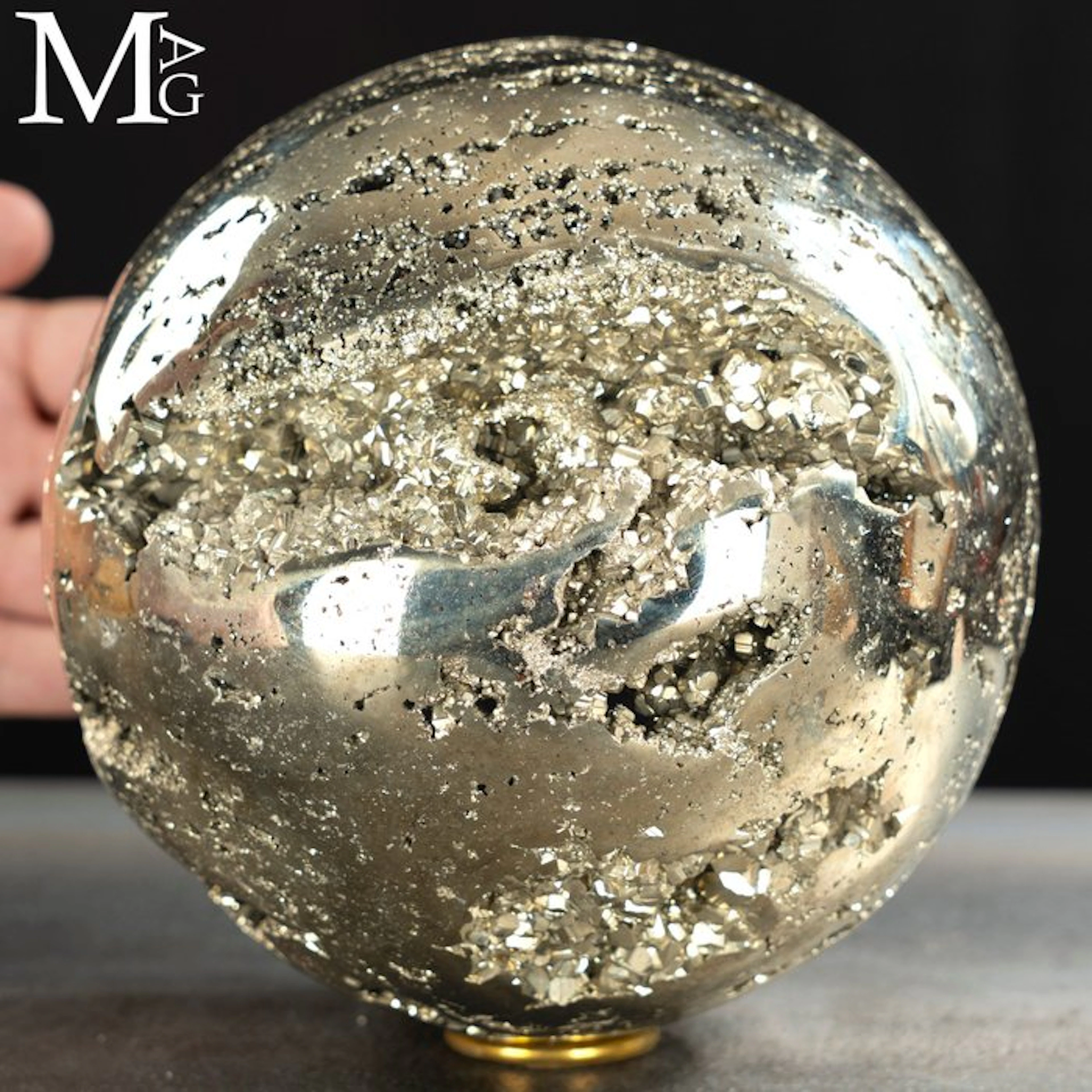 Extra Quality Large Pyrite Sphere - Huanzala Mines...