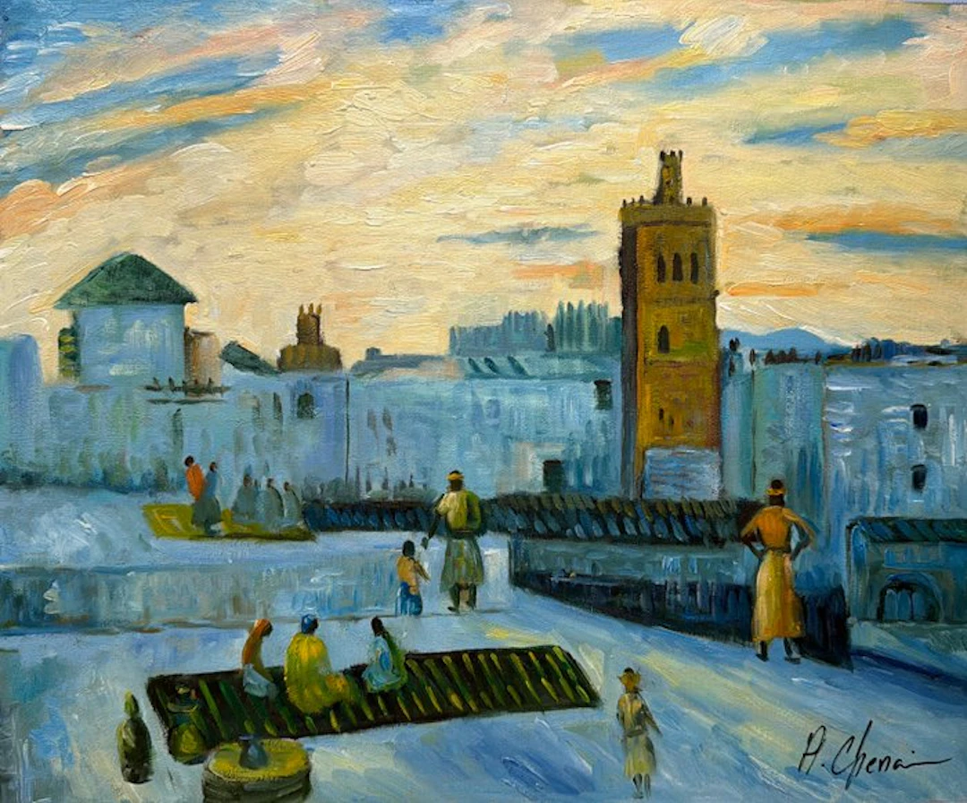 Ali Chenai (1959) - La Médina sous un ciel d’or