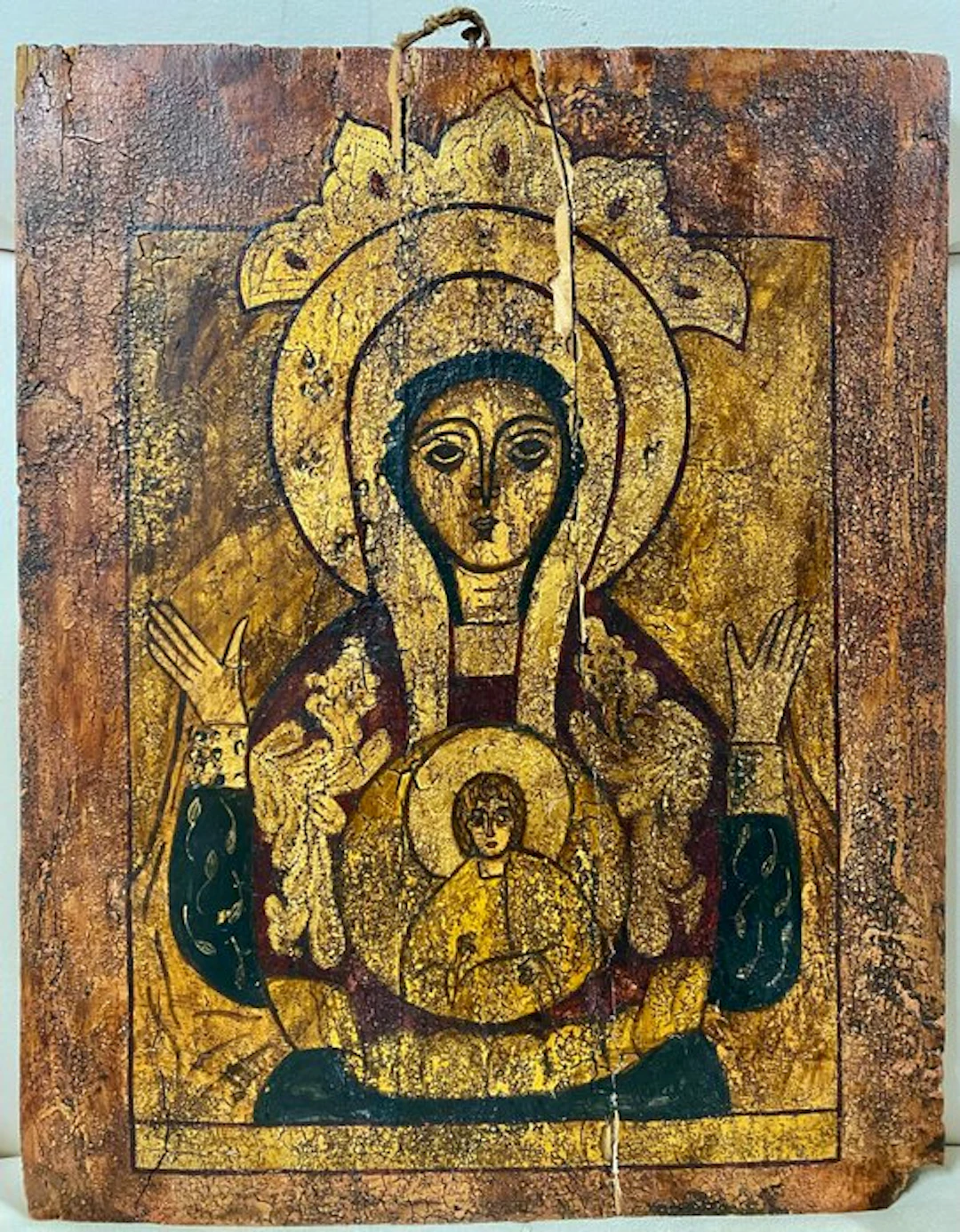 Icon - Mother of God of the Sign - Wood - Hand-painted - 34 x 42 cm