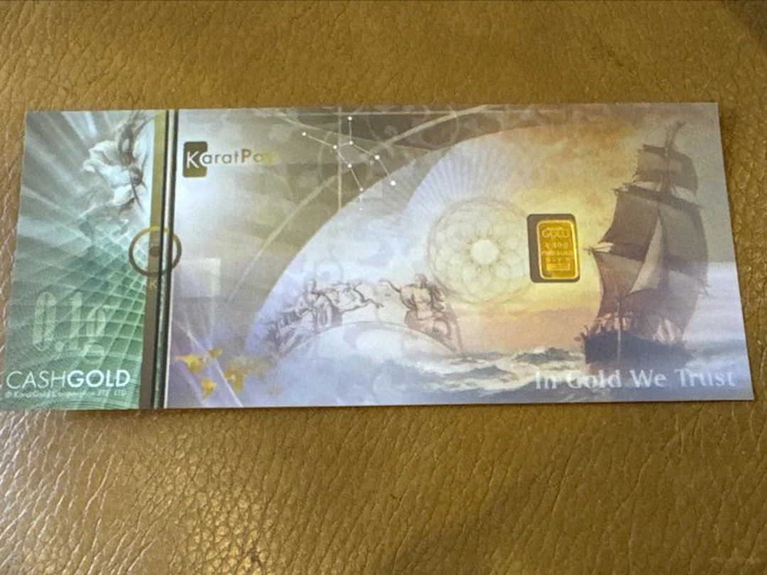 World. Karatbars in Gold We Trust, 0,1 g r. (.999) (No reserve price)