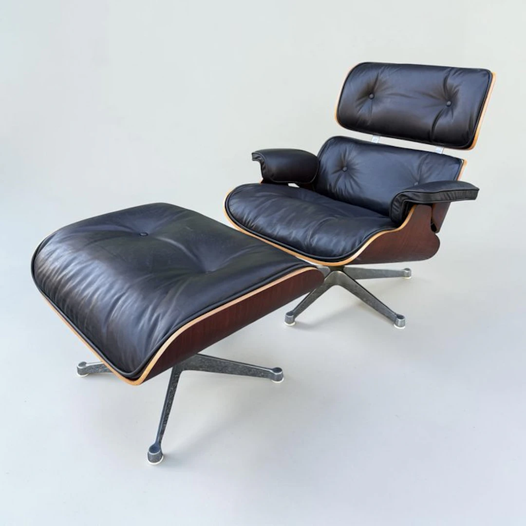 ICF - Charles & Ray Eames - Armchair (2) - Lounge Chair - Leather