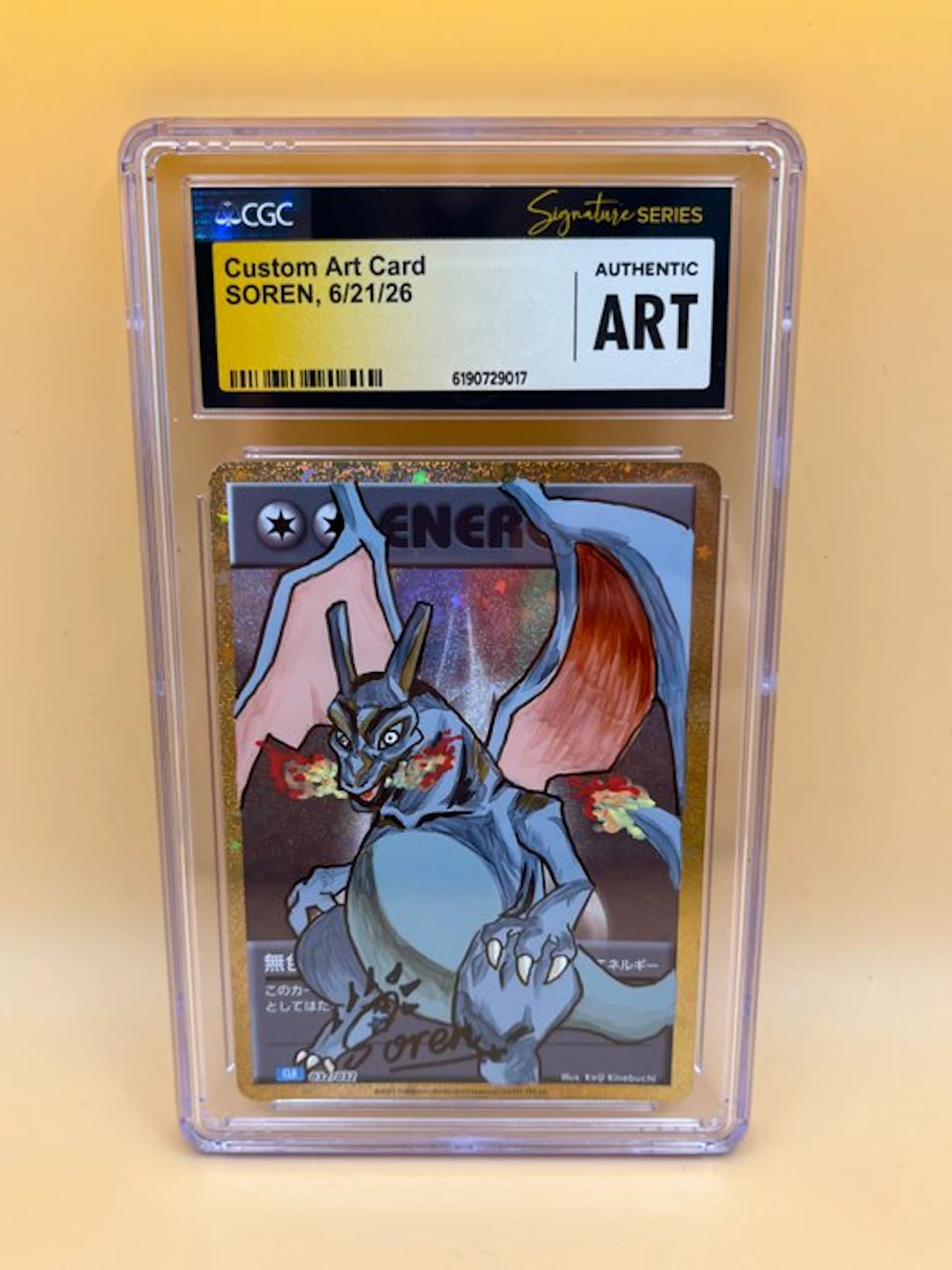 Pokémon Graded card - INSANE RARE LOW POP SIGNED CUSTOM CHARIZARD 032/032 Foil